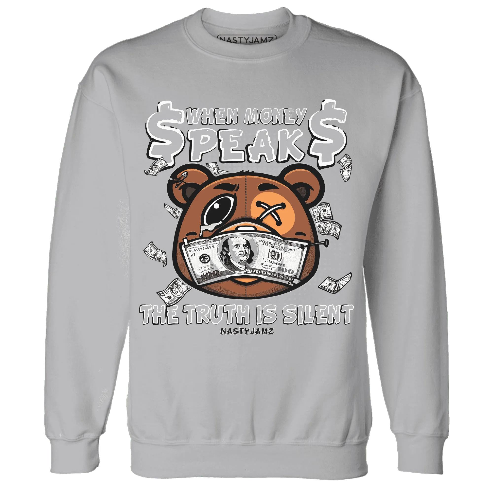 Wolf-Grey-1s-Sweatshirt-Match-BER-Money-Speaks-Truth-Silent