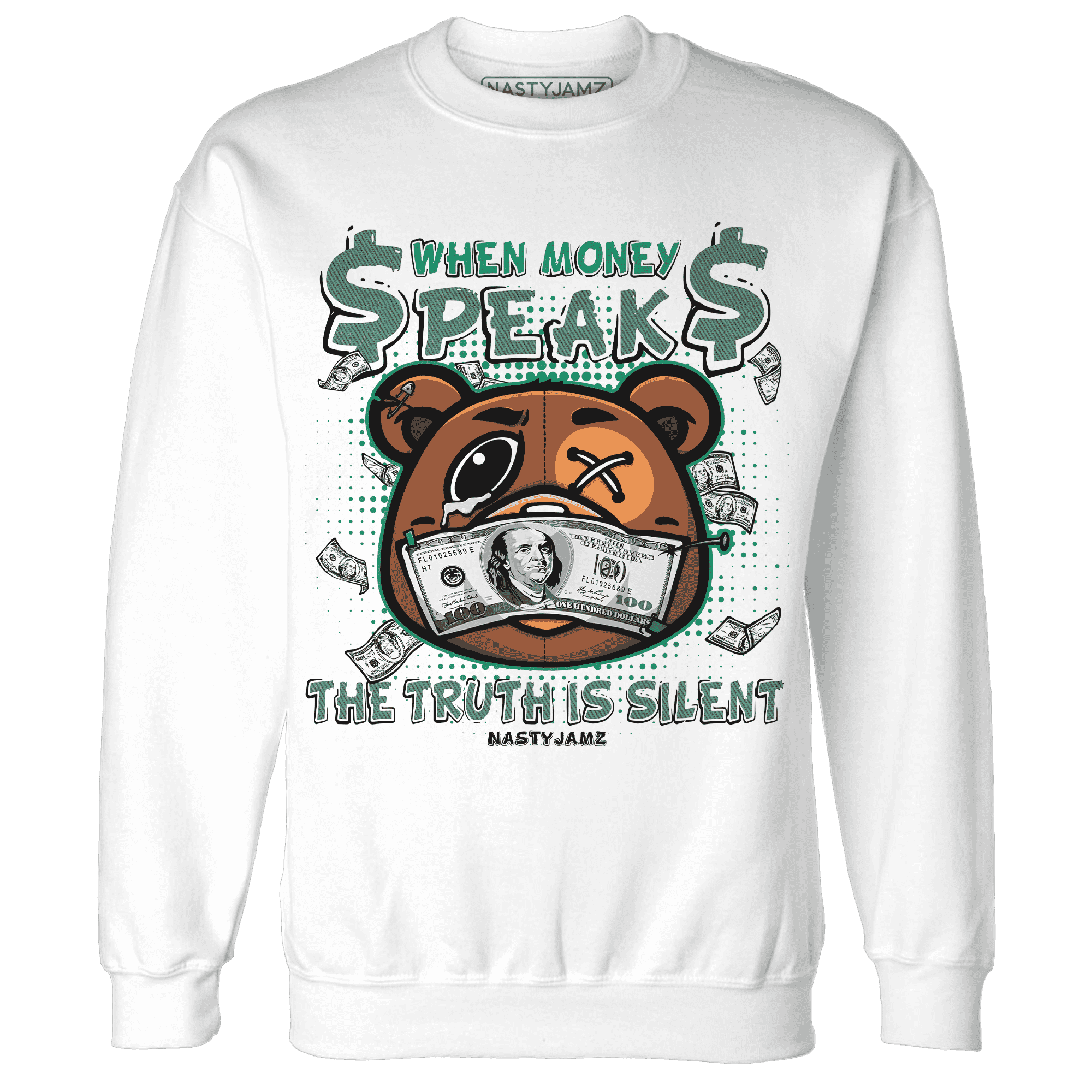 Nina CN Abney 3s Sweatshirt Match BER Money Speaks Truth Silent - NastyJamz