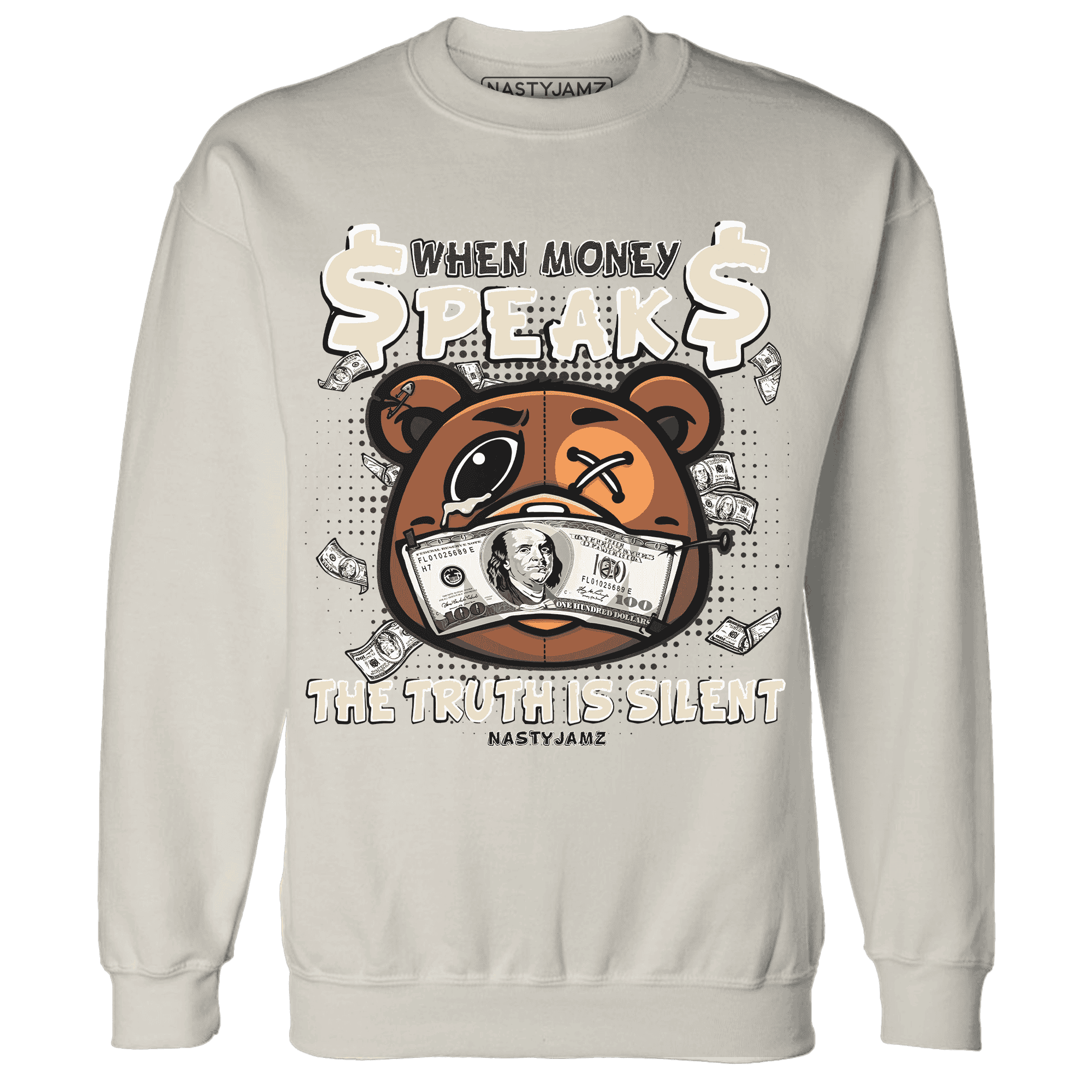 Quaiii 54 3s Sweatshirt Match BER Money Speaks Truth Silent - NastyJamz
