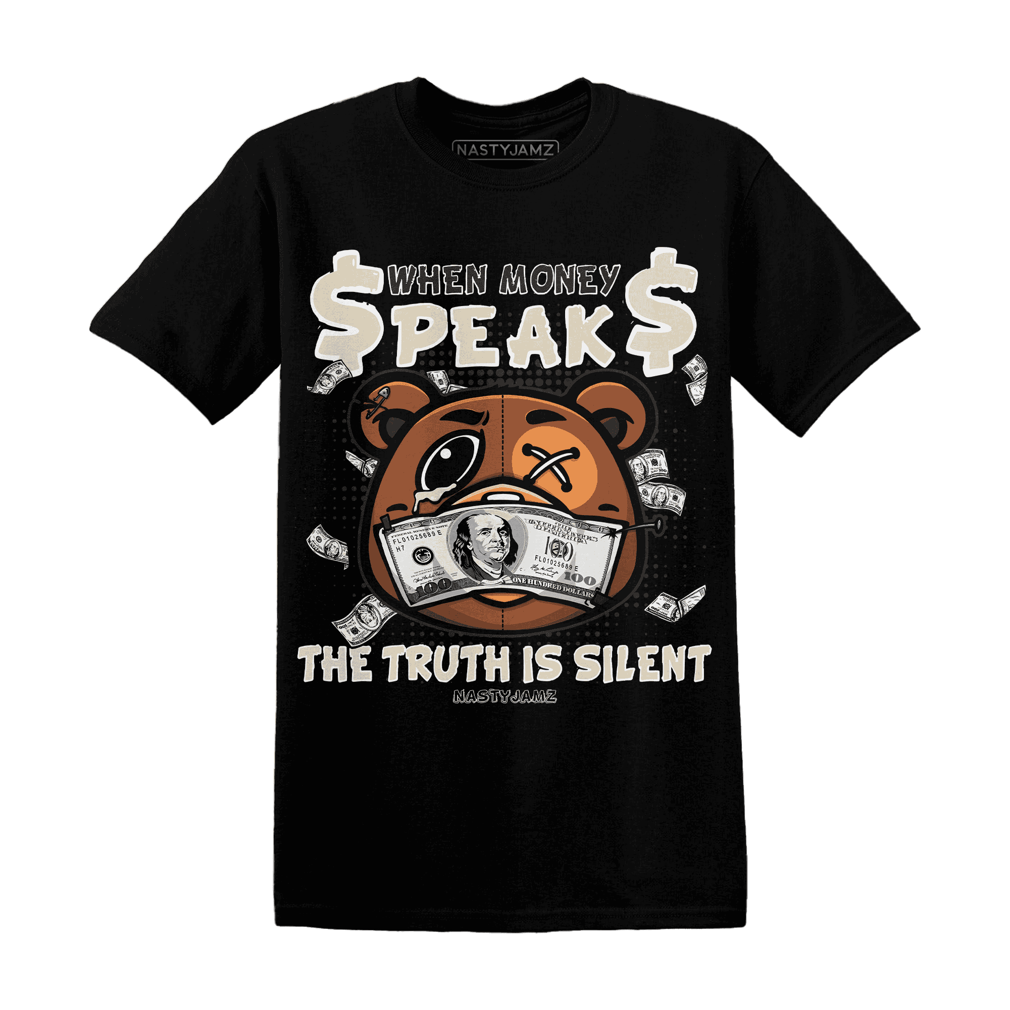 Quaiii 54 3s T Shirt Match BER Money Speaks Truth Silent - NastyJamz