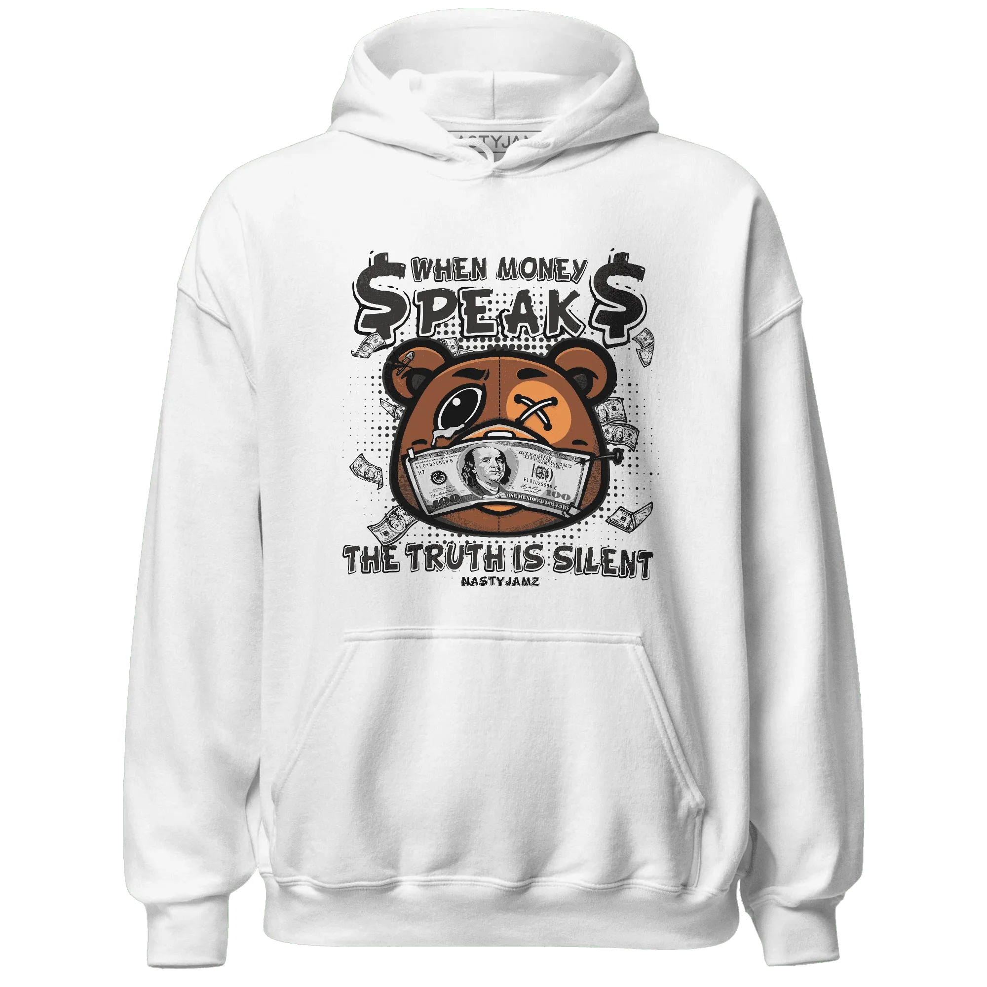 White-Thunder-4s-Hoodie-Match-BER-Money-Speaks-Truth-Silent