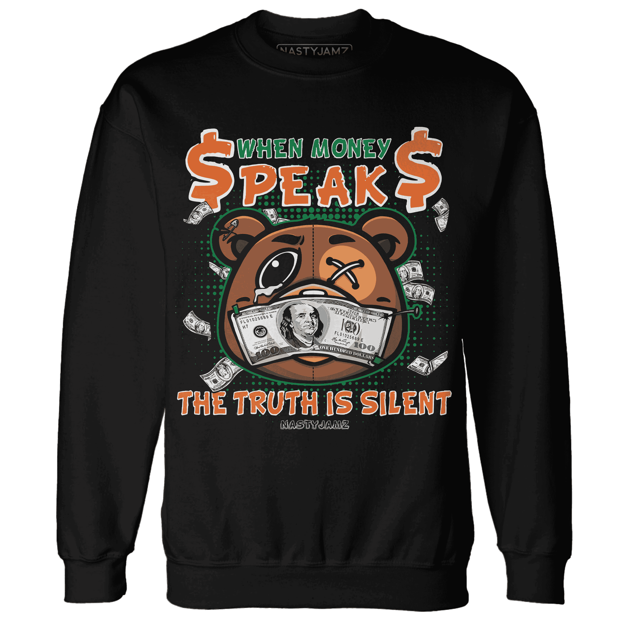 MAM Hurricanes 5s Sweatshirt Match BER Money Speaks Truth Silent - NastyJamz