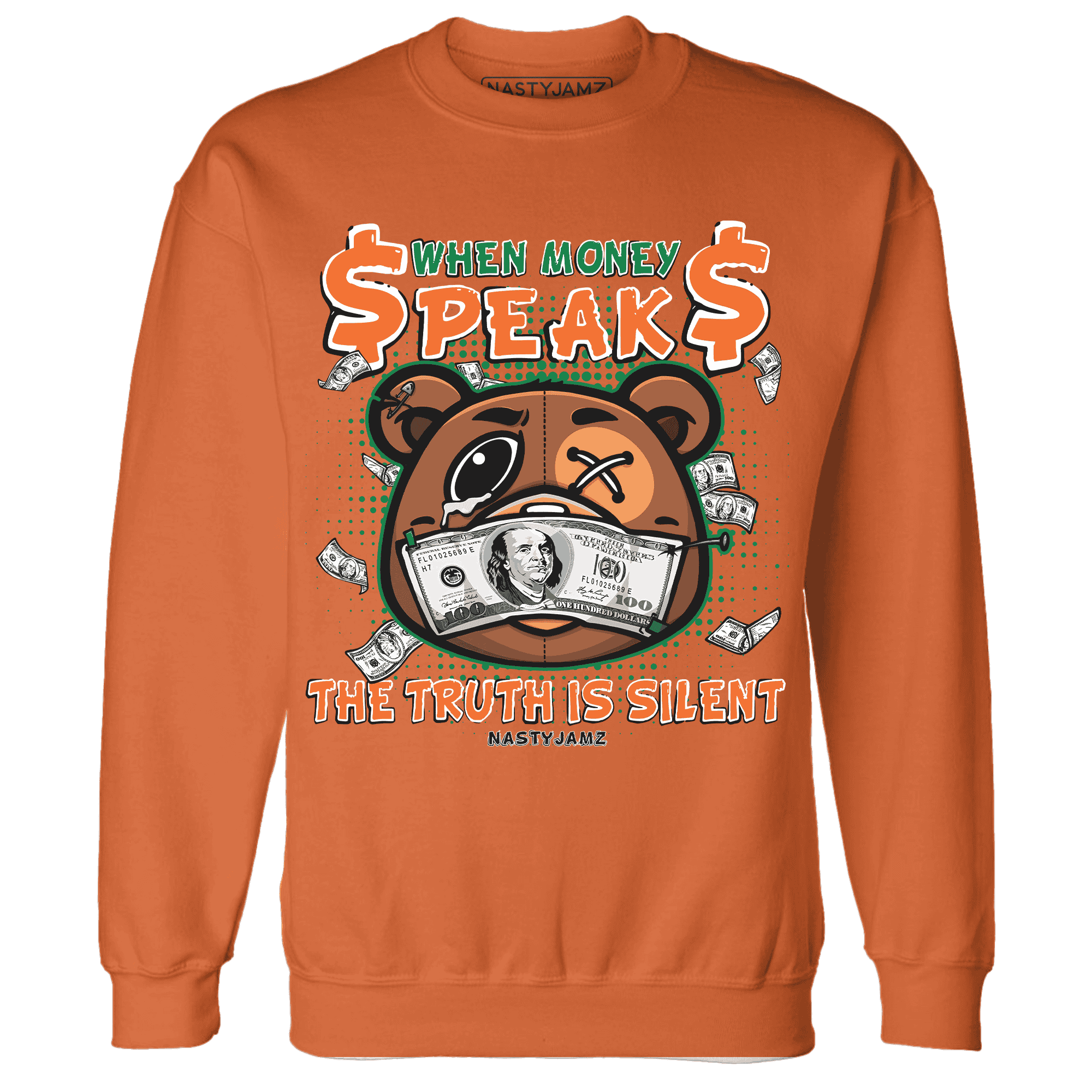 MAM Hurricanes 5s Sweatshirt Match BER Money Speaks Truth Silent - NastyJamz