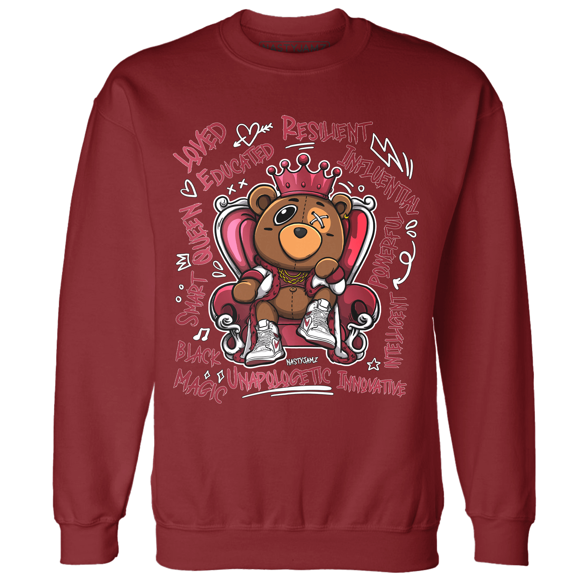 High 85 Metallic Burgundy 1s Sweatshirt Match BER Self Definition - NastyJamz