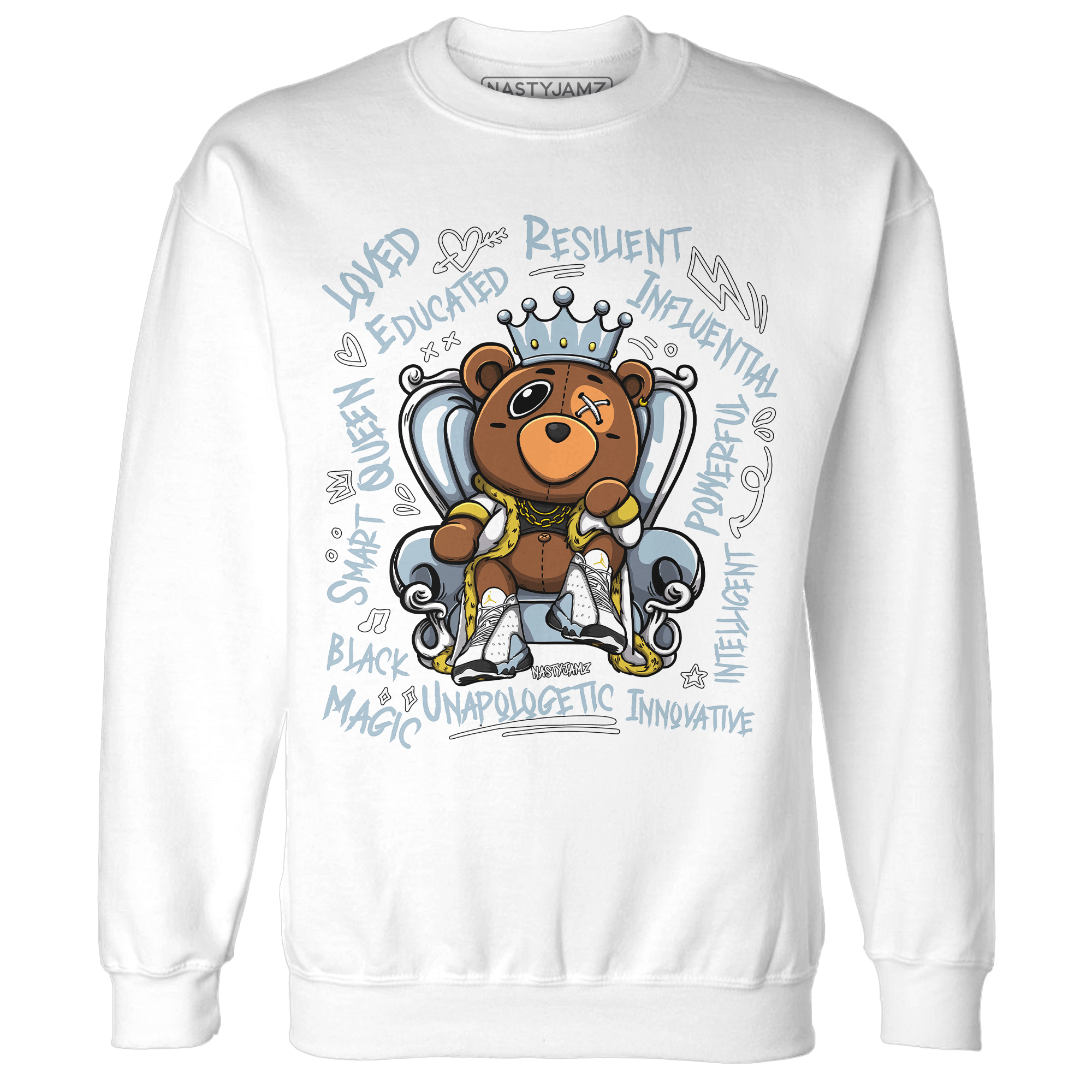 Blue Grey 13s Sweatshirt Match BER Self Definition - NastyJamz
