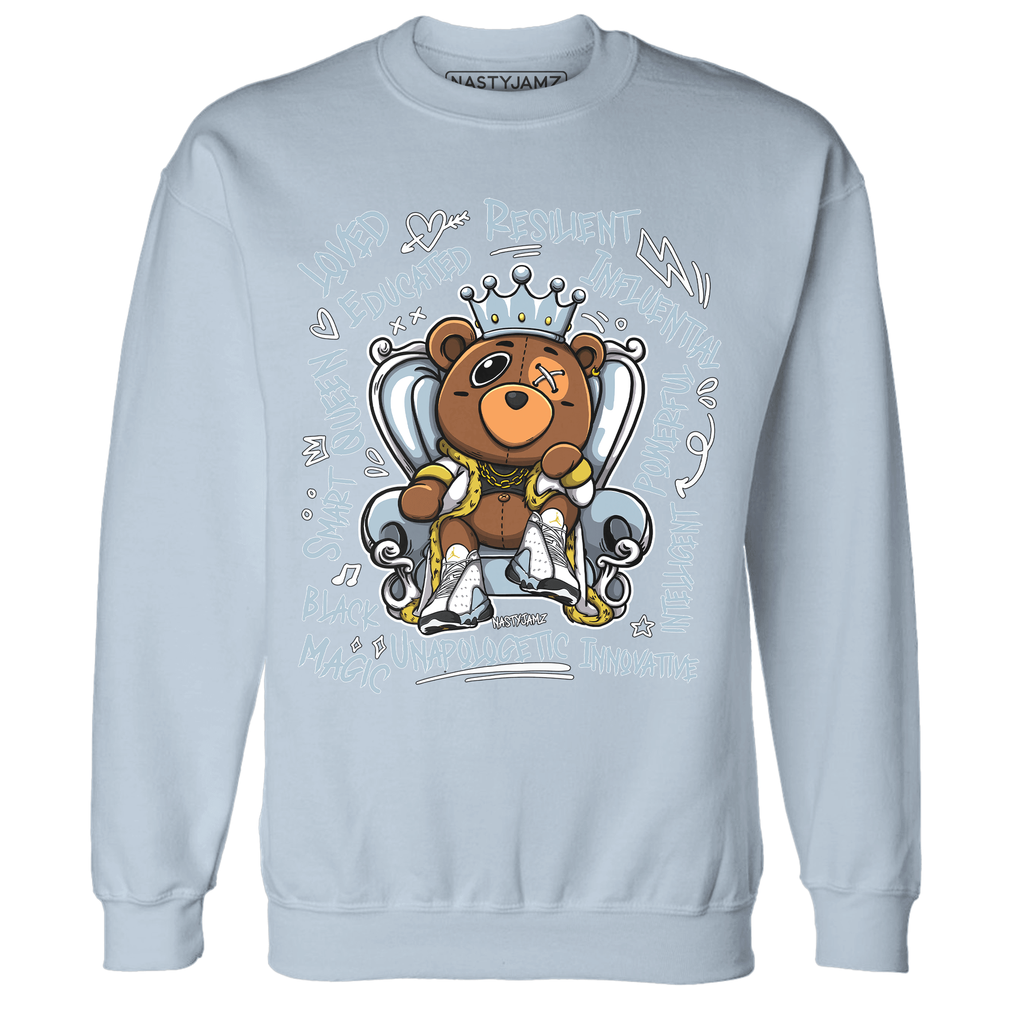 Blue Grey 13s Sweatshirt Match BER Self Definition - NastyJamz