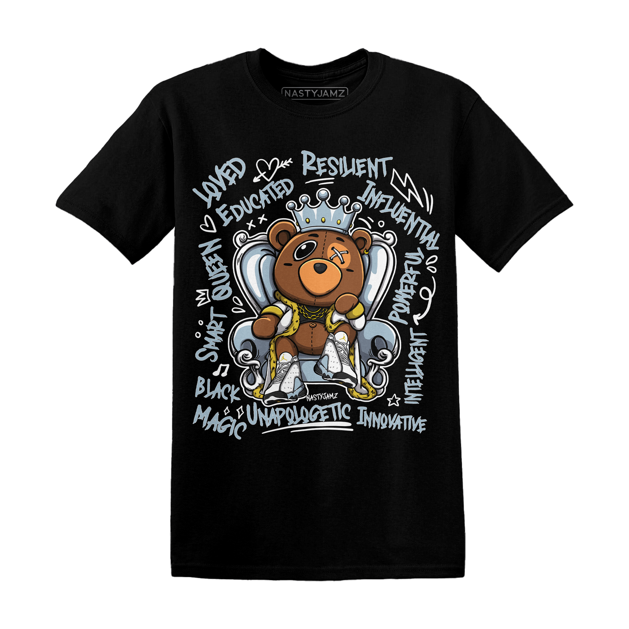 Jordan 13 Blue Grey T Shirt Match BER Self Definition - NastyJamz