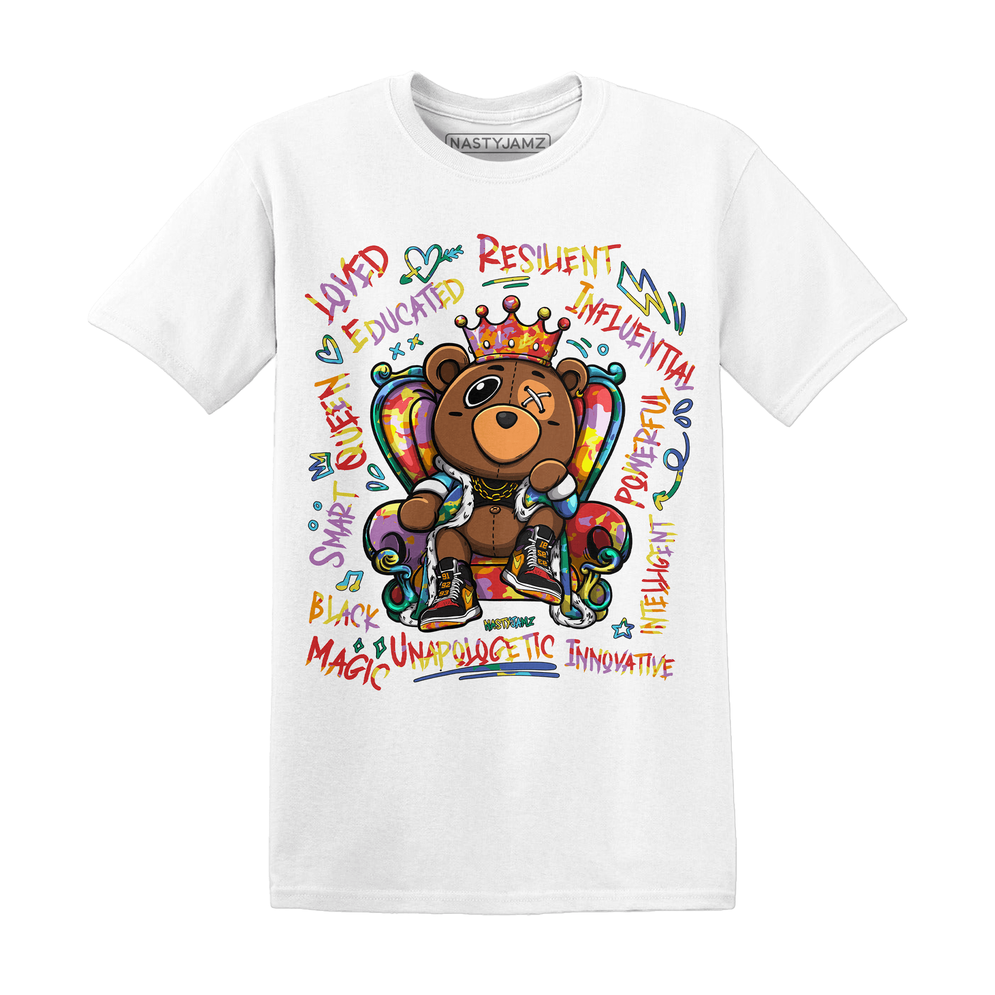 Jordan 1 Mid GS Six Championships T Shirt Match BER Self Definition - NastyJamz