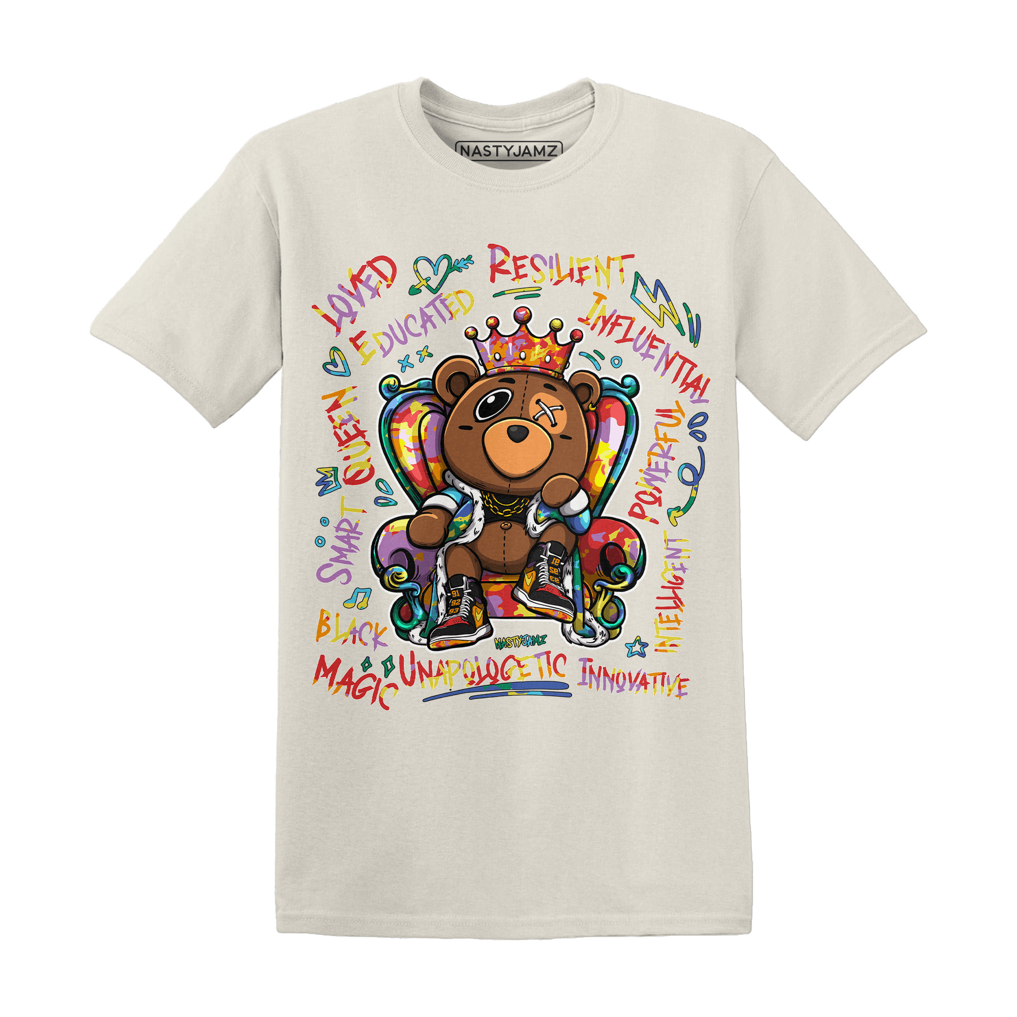 Jordan 1 Mid GS Six Championships T Shirt Match BER Self Definition - NastyJamz