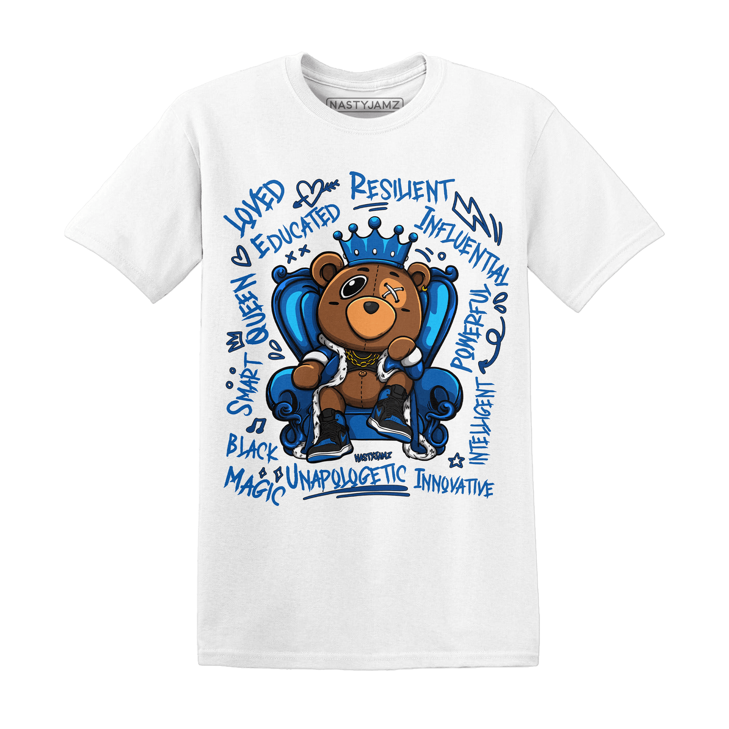 Jordan 1 Royal Reimagined T Shirt Match BER Self Definition - NastyJamz