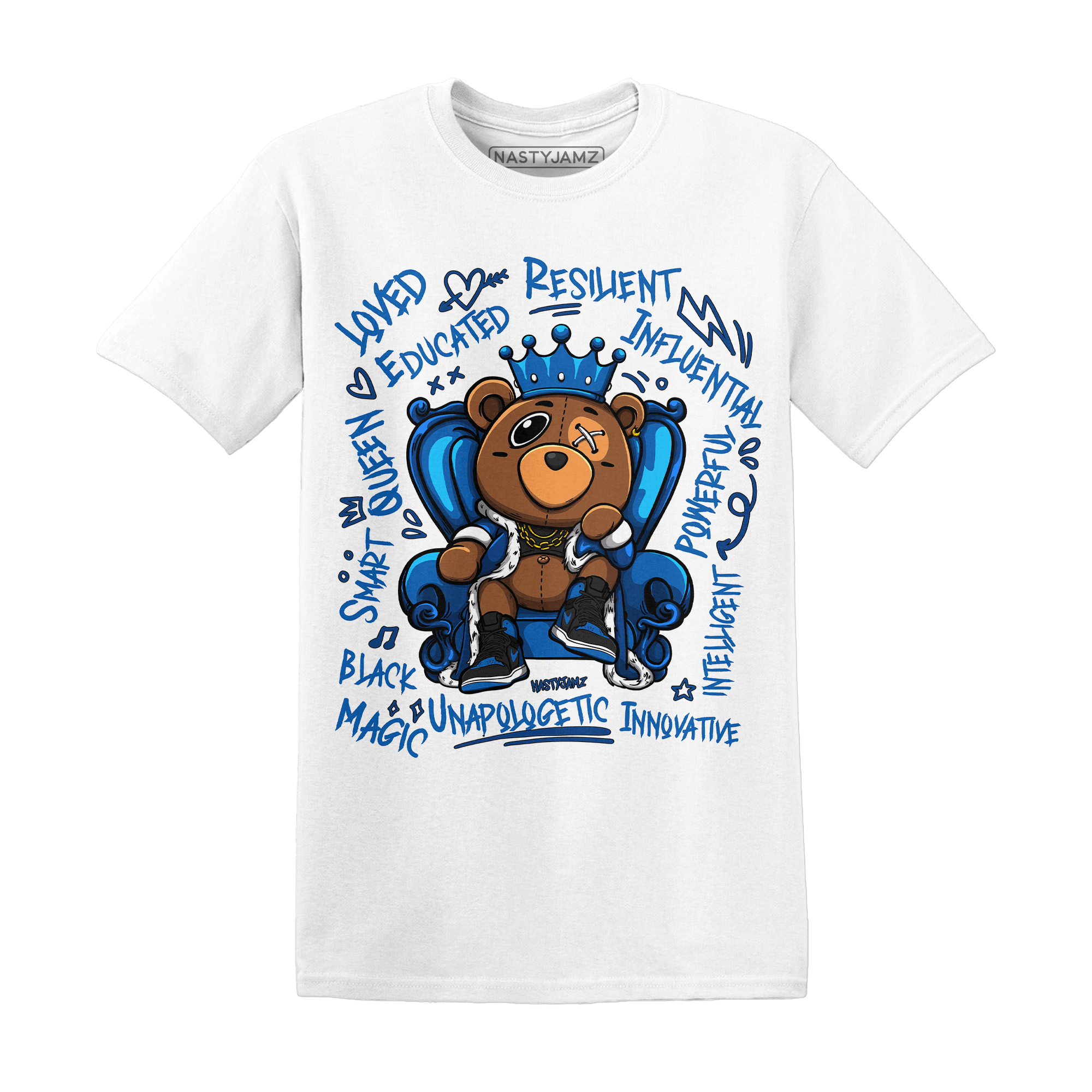 Jordan 1 Royal Reimagined T Shirt Match BER Self Definition - NastyJamz