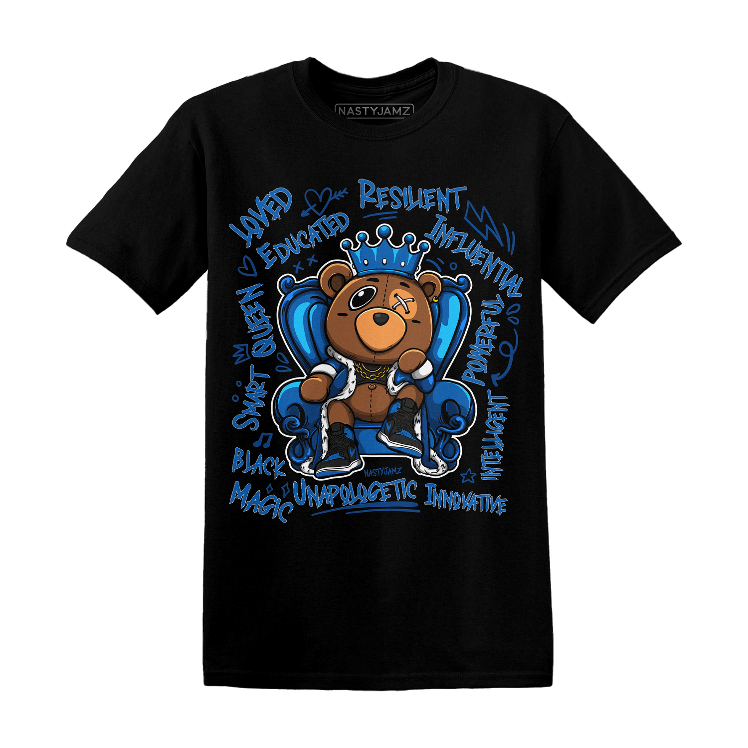 Jordan 1 Royal Reimagined T Shirt Match BER Self Definition - NastyJamz