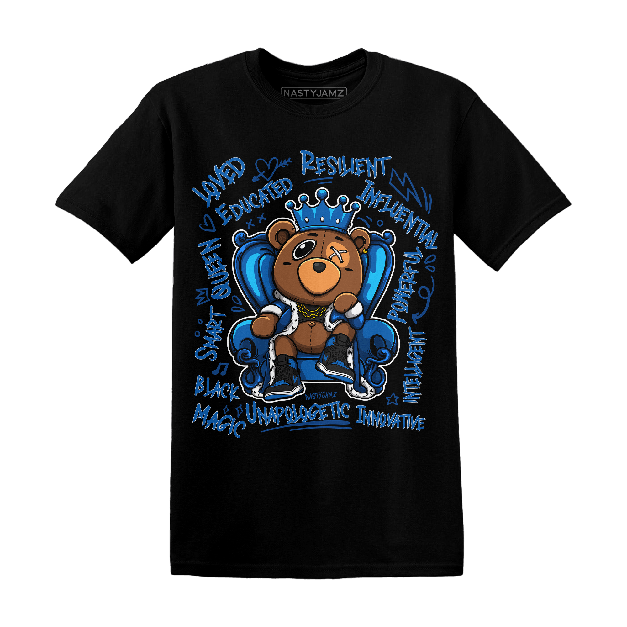 Jordan 1 Royal Reimagined T Shirt Match BER Self Definition - NastyJamz