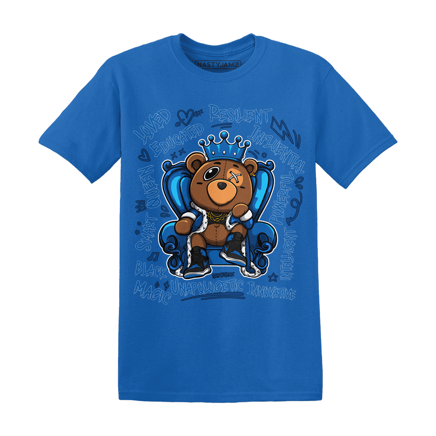 Jordan 1 Royal Reimagined T Shirt Match BER Self Definition - NastyJamz