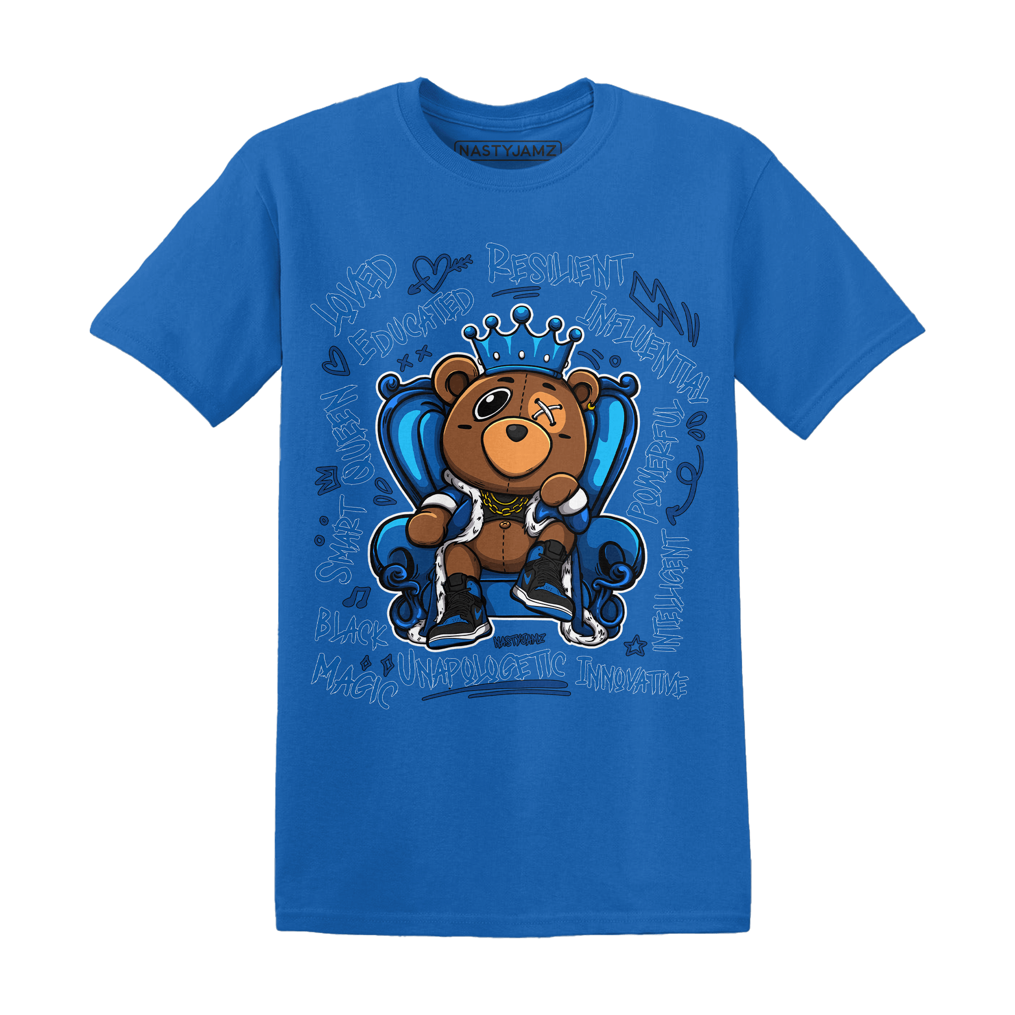 Jordan 1 Royal Reimagined T Shirt Match BER Self Definition - NastyJamz