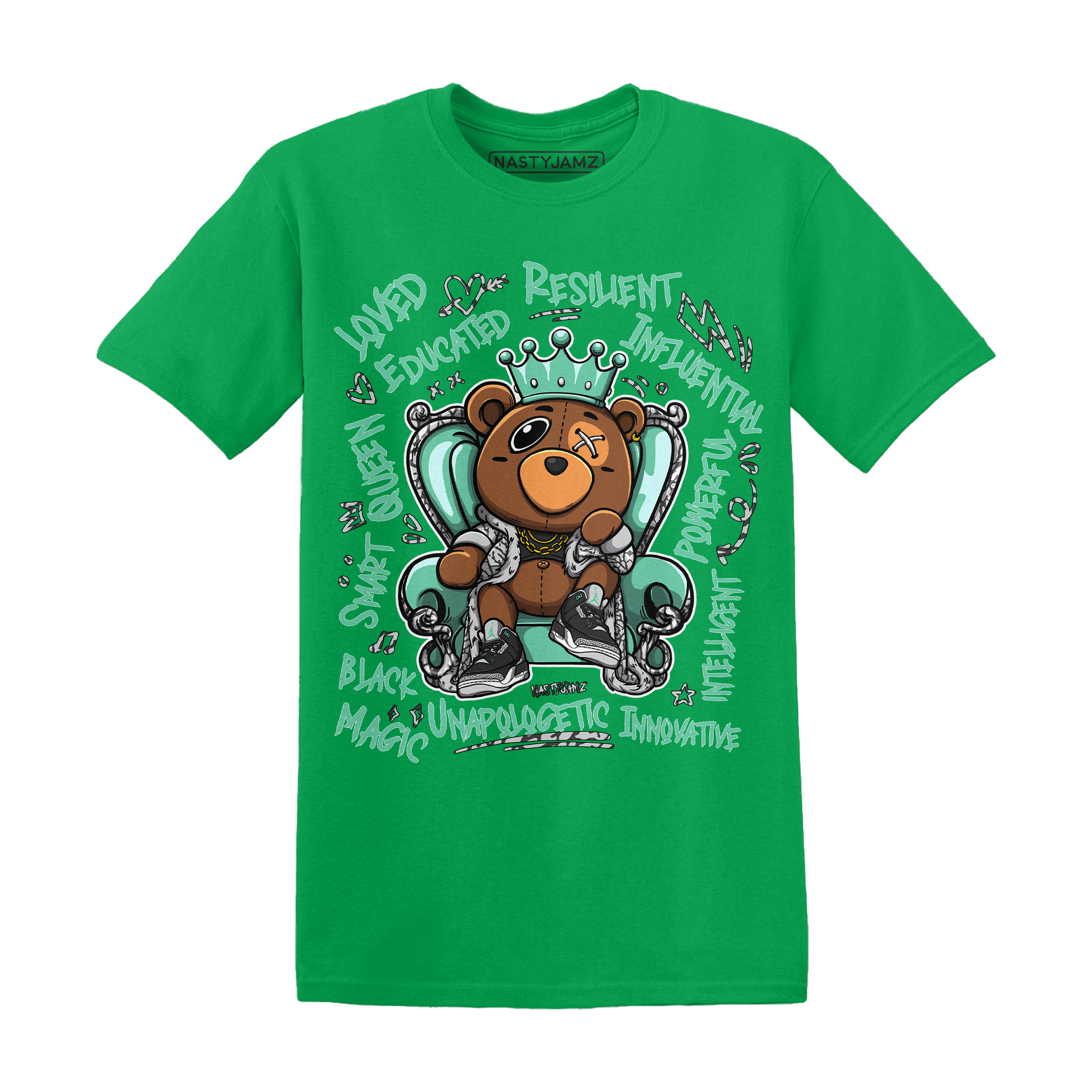 Jordan 3 Green Glow T Shirt Match BER Self Definition - NastyJamz