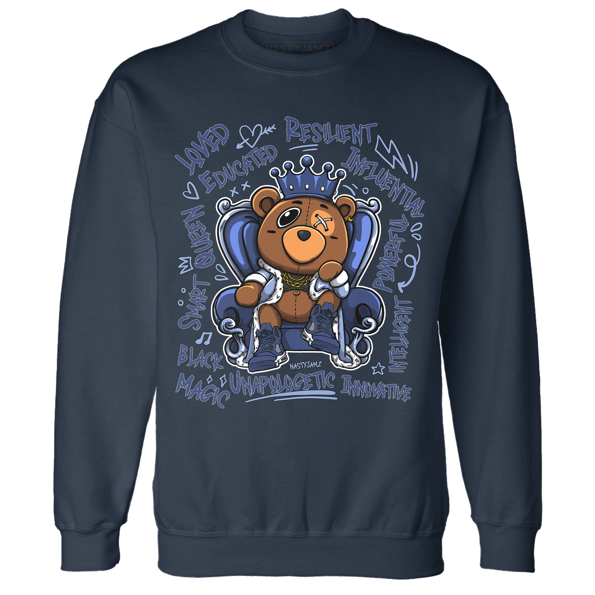 Midnight Navy 5s Sweatshirt Match BER Self Definition - NastyJamz