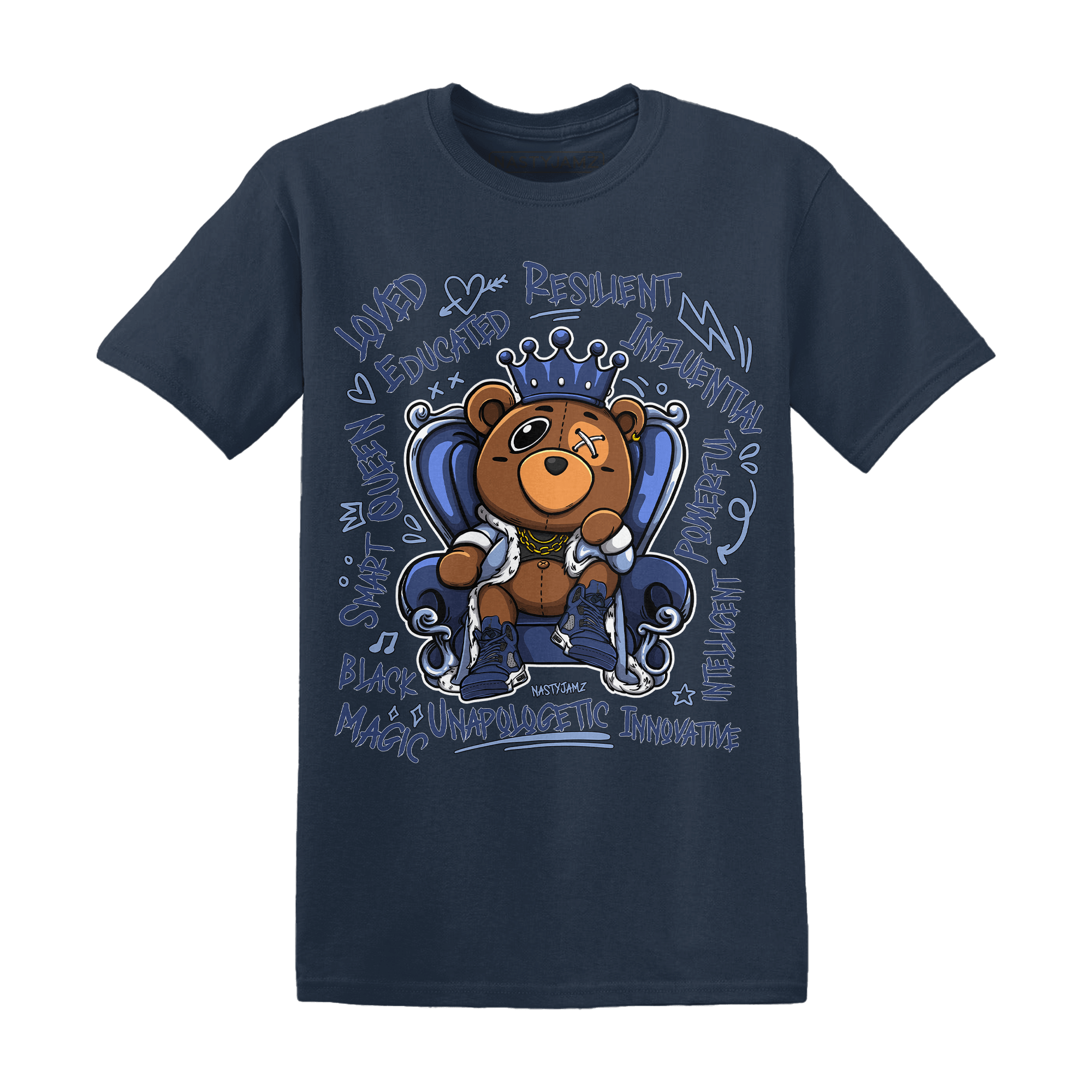 Jordan 5 Midnight Navy T Shirt Match BER Self Definition - NastyJamz