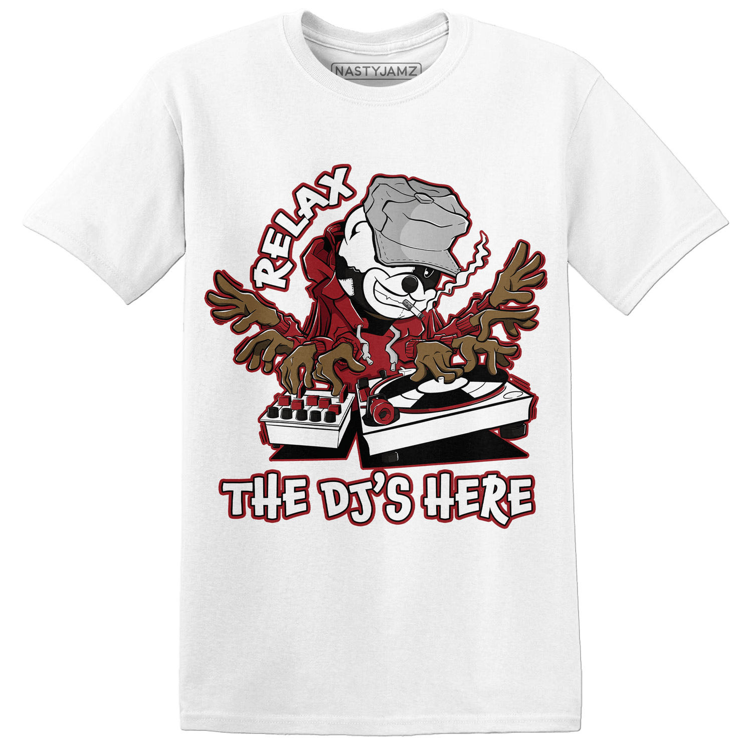 Retro Red Taxi 12s T Shirt Match BER The DJ Here - NastyJamz