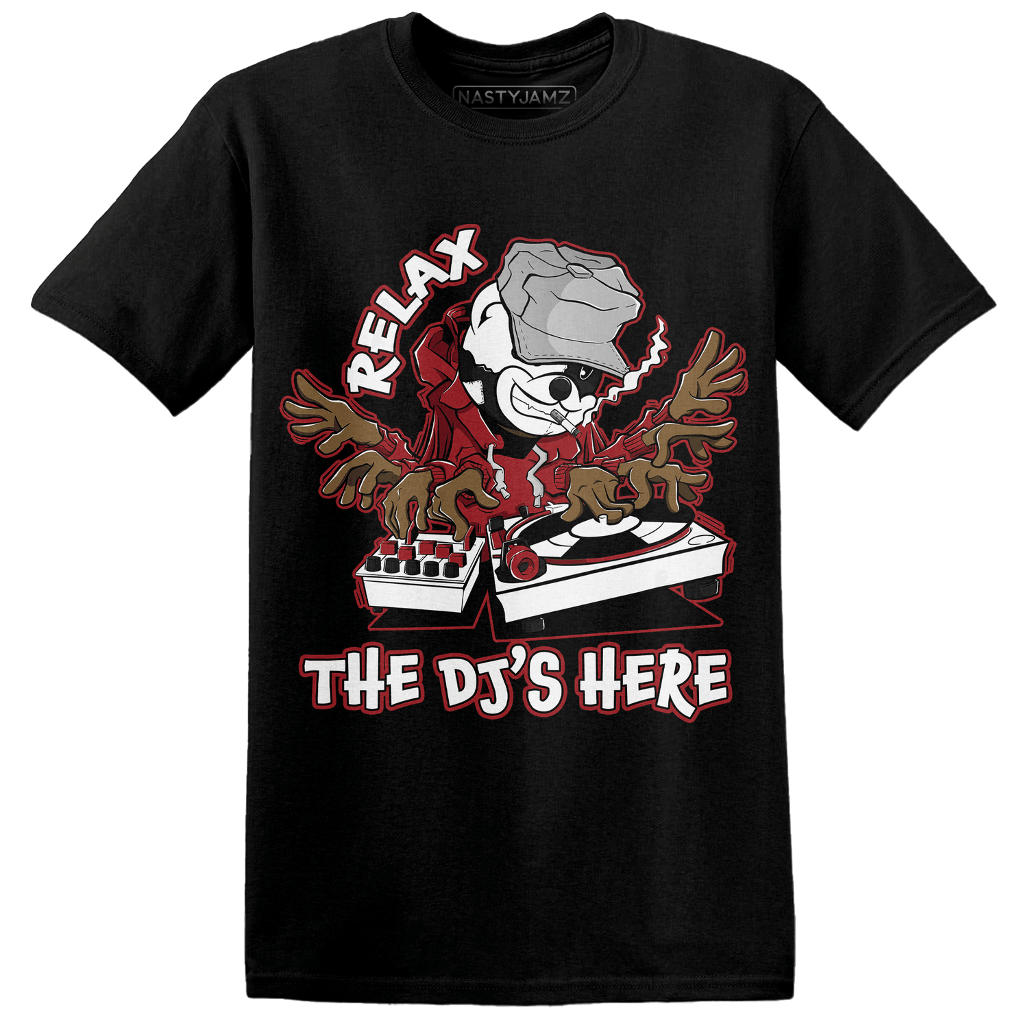 Retro Red Taxi 12s T Shirt Match BER The DJ Here - NastyJamz