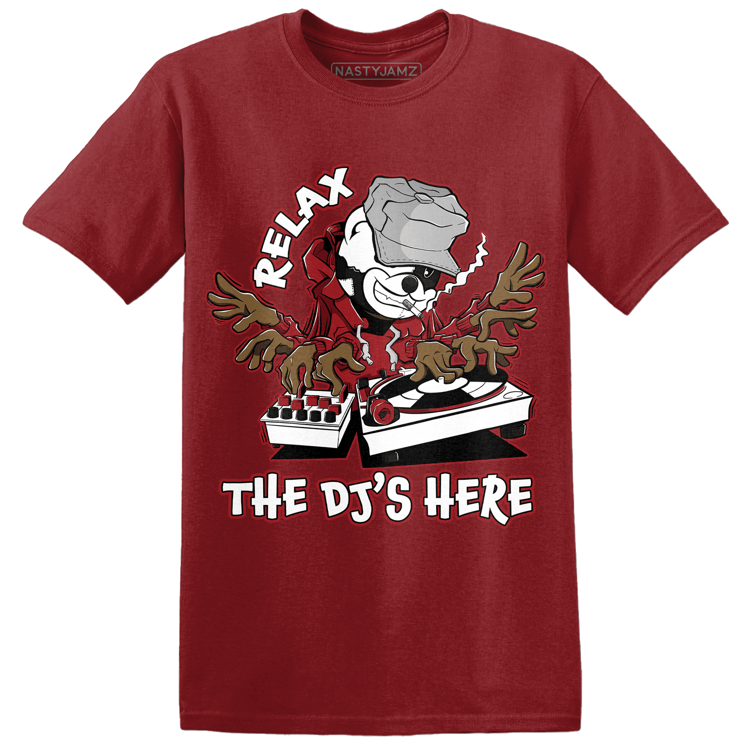 Retro Red Taxi 12s T Shirt Match BER The DJ Here - NastyJamz