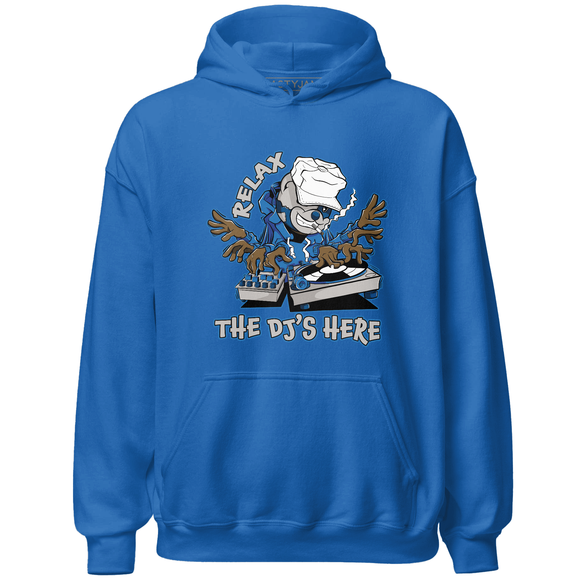 Industrial Blue 4s Hoodie Match BER The DJ Here - NastyJamz