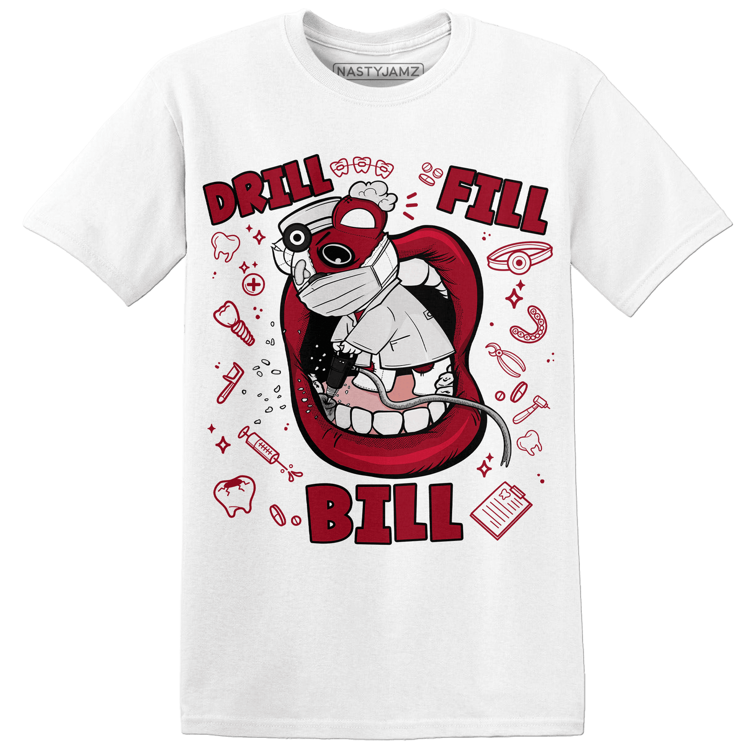 Retro Red Taxi 12s T Shirt Match BER The Dentist - NastyJamz