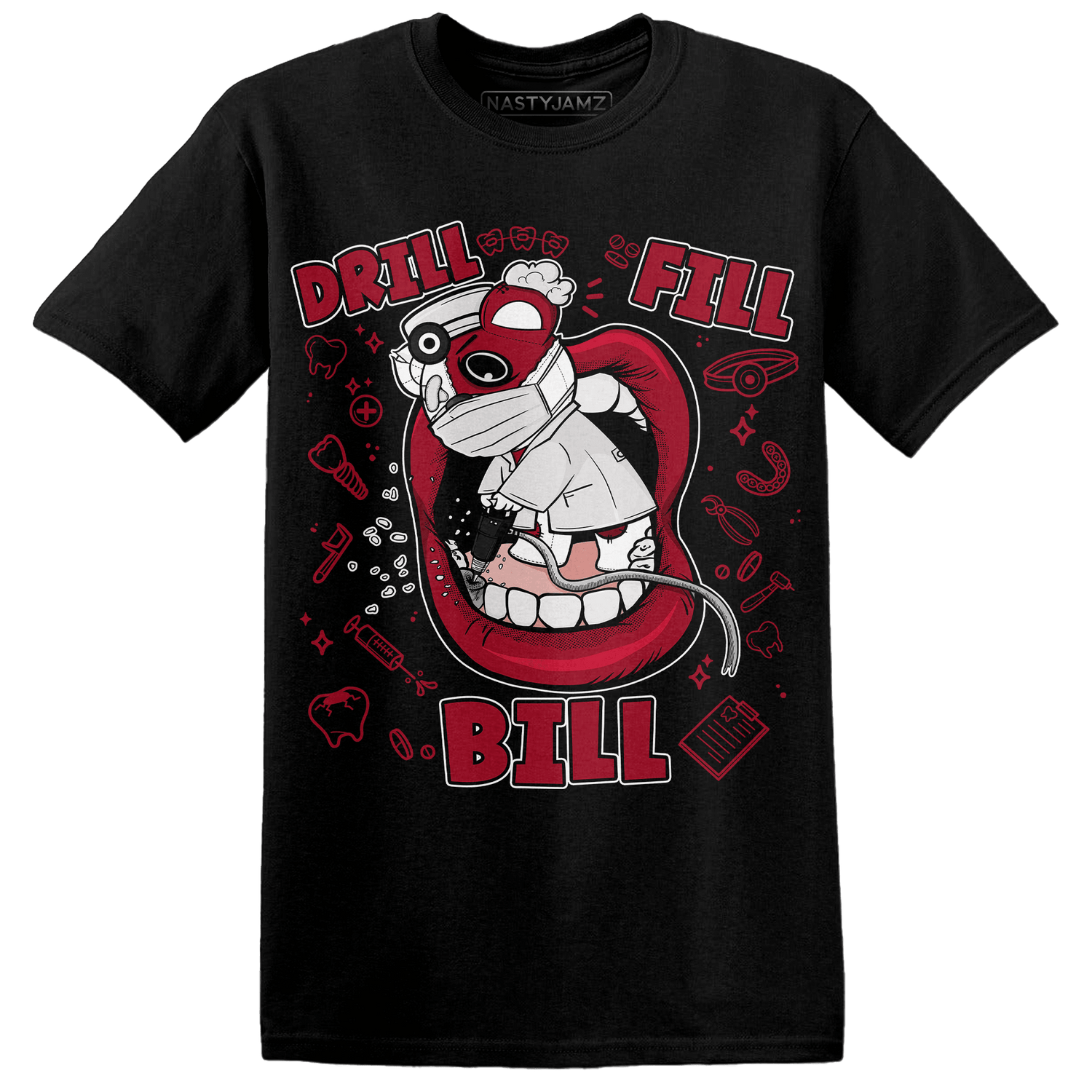 Retro Red Taxi 12s T Shirt Match BER The Dentist - NastyJamz