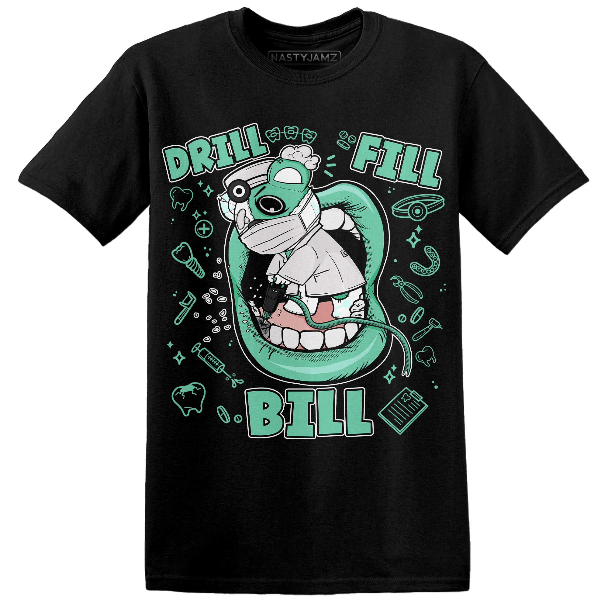 High OG Green Glow 1s T Shirt Match BER The Dentist - NastyJamz