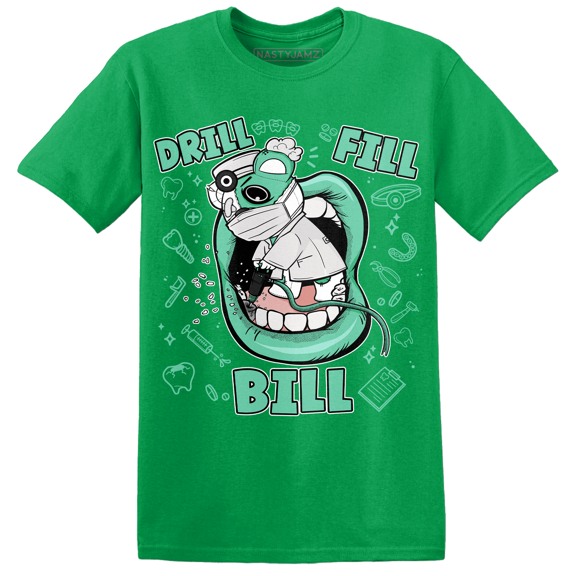 High OG Green Glow 1s T Shirt Match BER The Dentist - NastyJamz