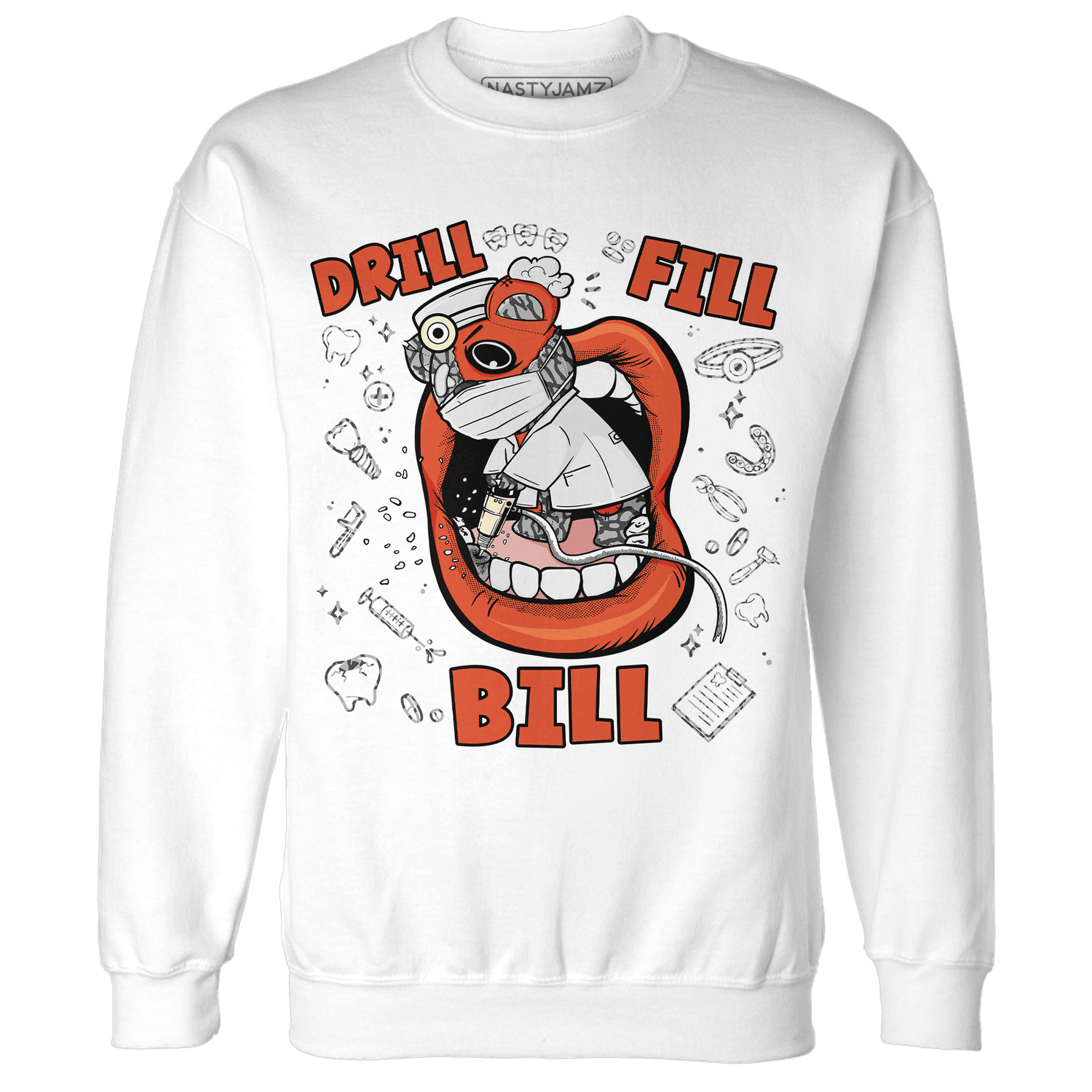 Georgia Peach 3s Sweatshirt Match BER The Dentist - NastyJamz