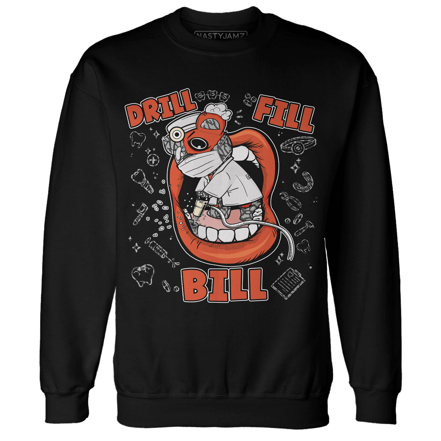 Georgia Peach 3s Sweatshirt Match BER The Dentist - NastyJamz