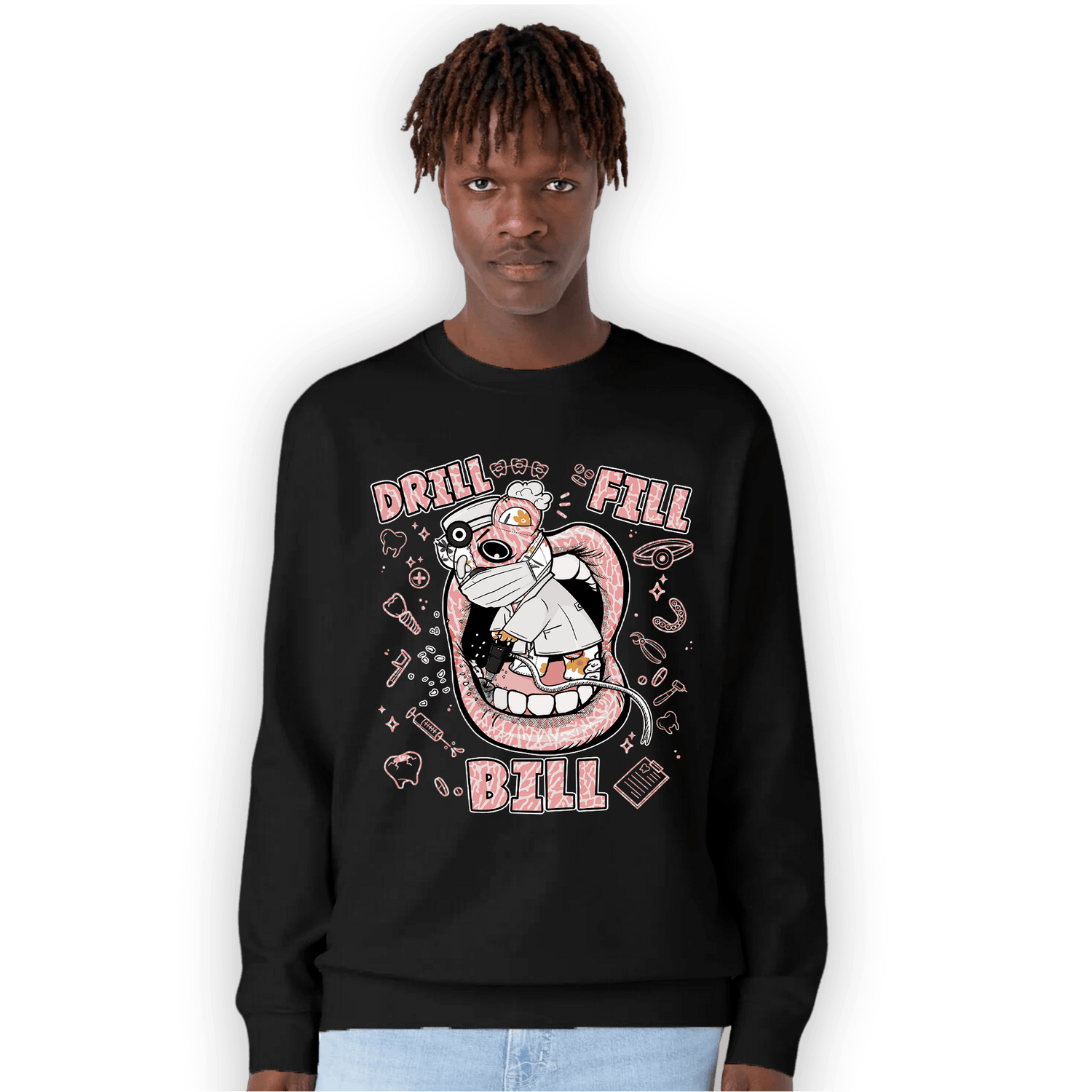 Red Stardust 3s Sweatshirt Match BER The Dentist - NastyJamz