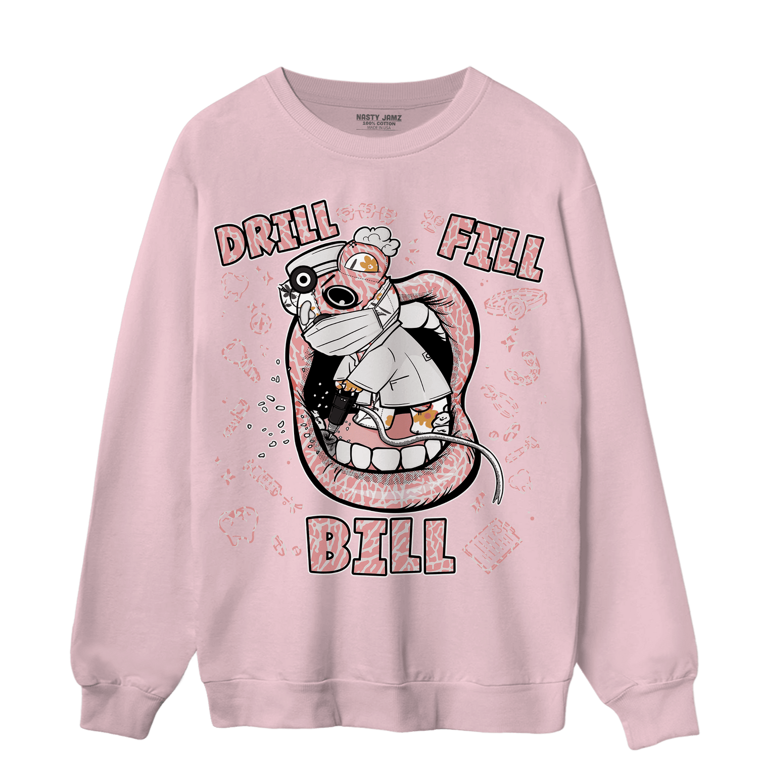 Red Stardust 3s Sweatshirt Match BER The Dentist - NastyJamz