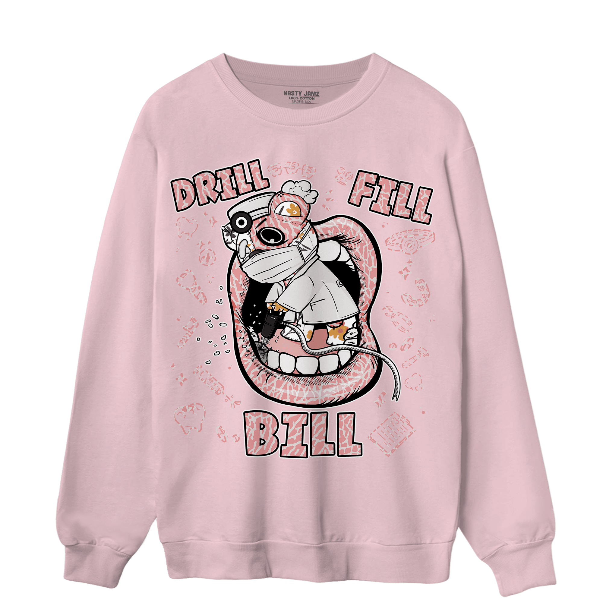 Red Stardust 3s Sweatshirt Match BER The Dentist - NastyJamz