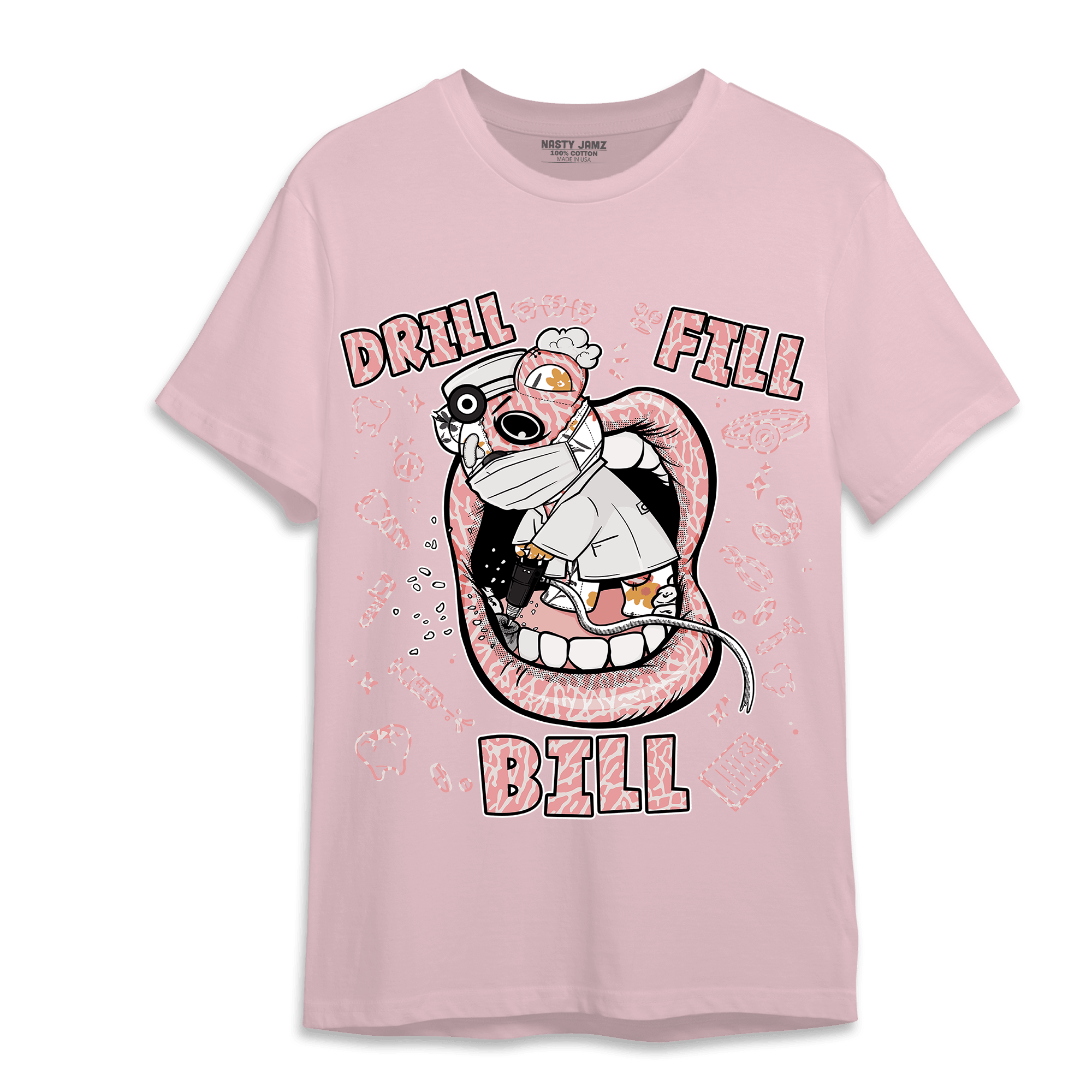 Red Stardust 3s T Shirt Match BER The Dentist - NastyJamz