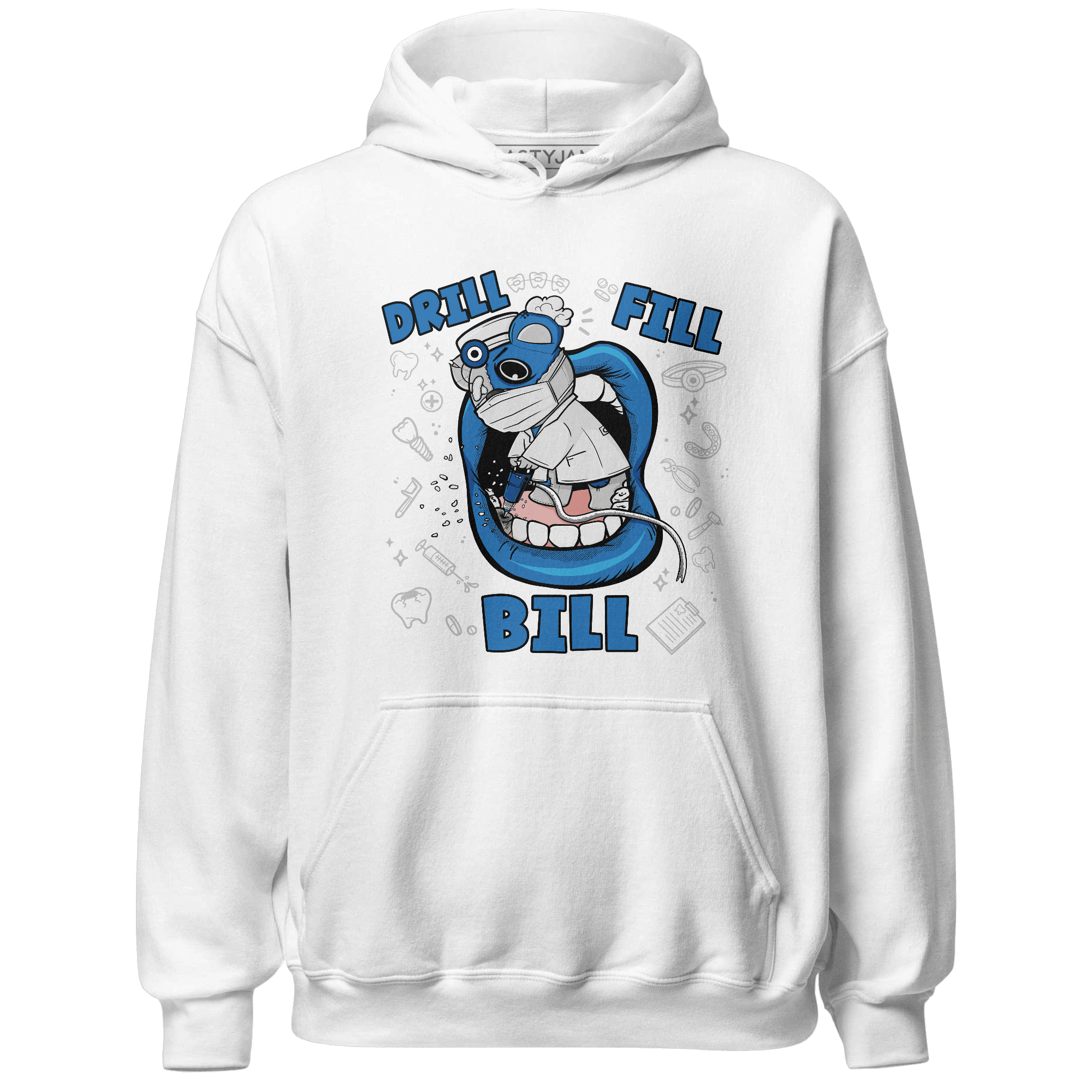 Industrial Blue 4s Hoodie Match BER The Dentist - NastyJamz