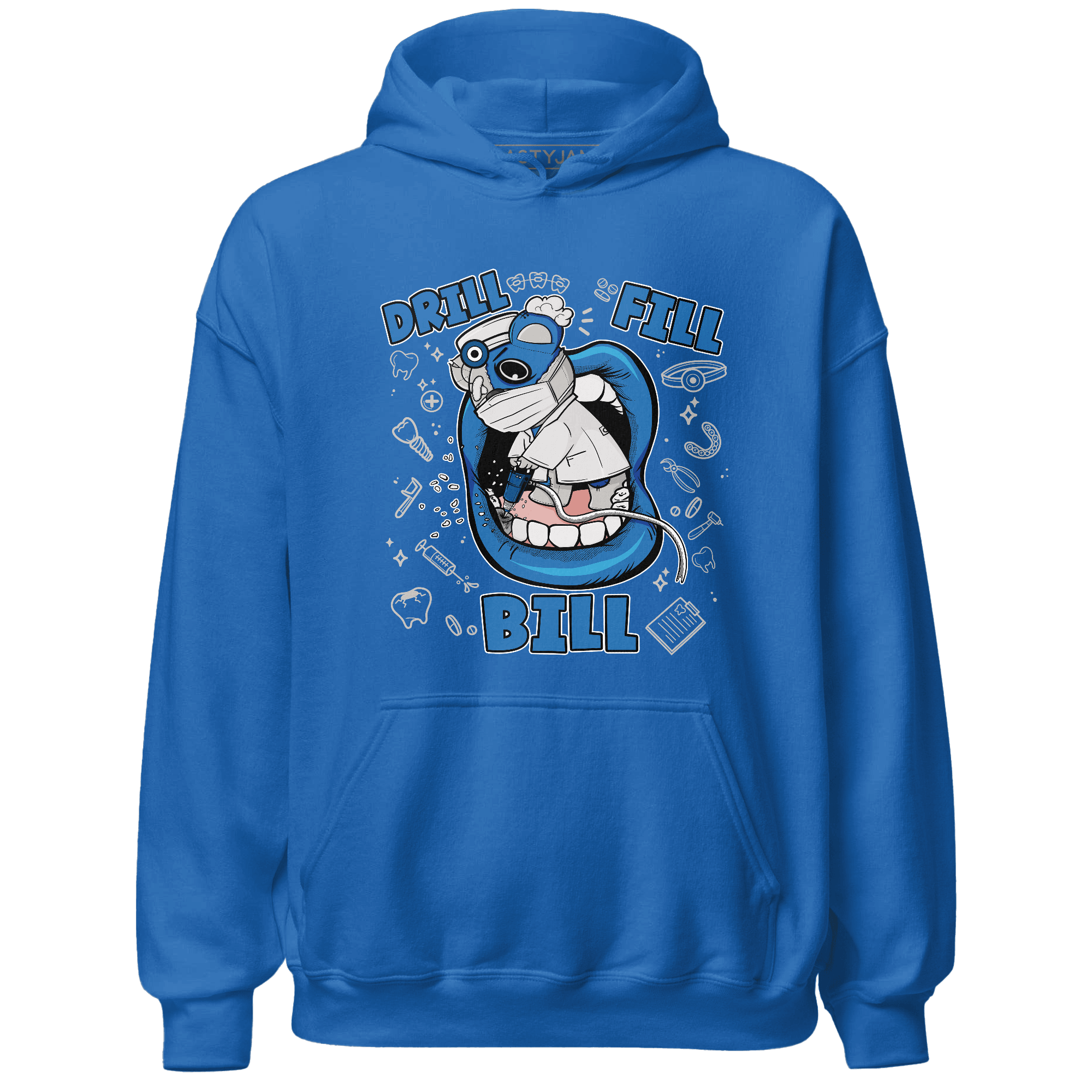Industrial Blue 4s Hoodie Match BER The Dentist - NastyJamz