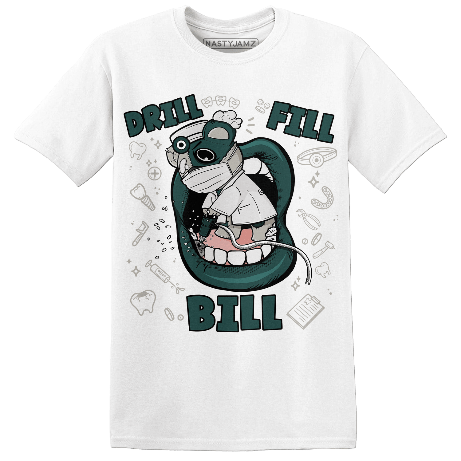 Oxidized Green 4s T Shirt Match BER The Dentist - NastyJamz