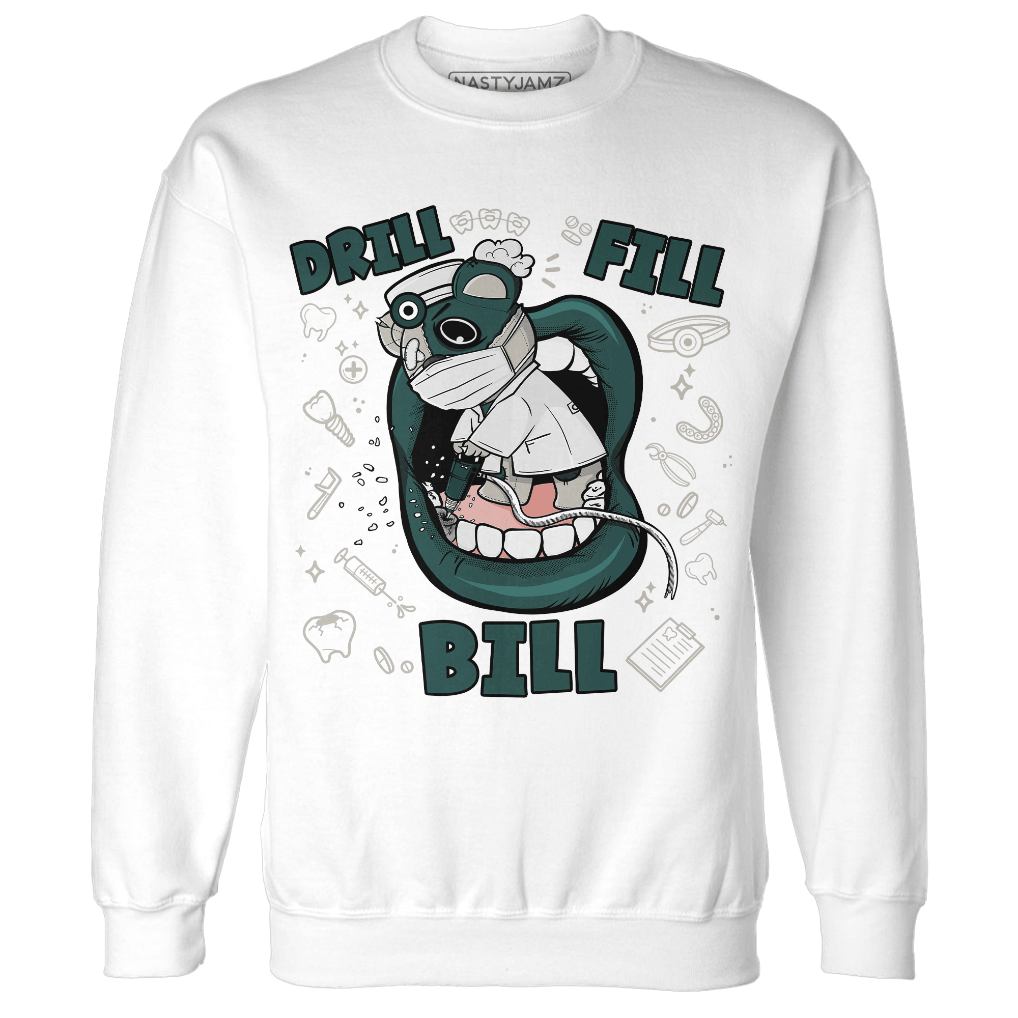 Oxidized Green 4s Sweatshirt Match BER The Dentist - NastyJamz
