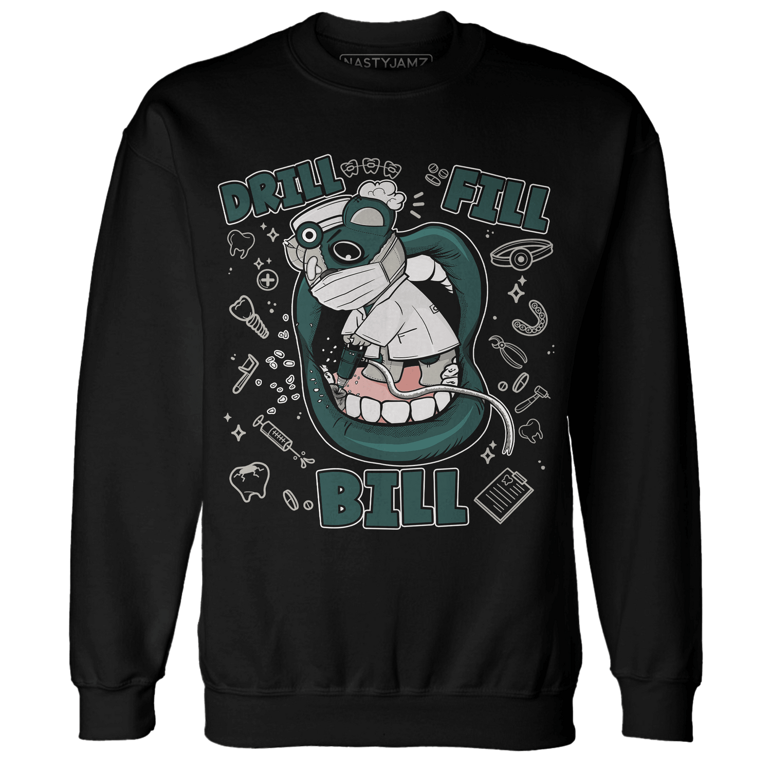 Oxidized Green 4s Sweatshirt Match BER The Dentist - NastyJamz