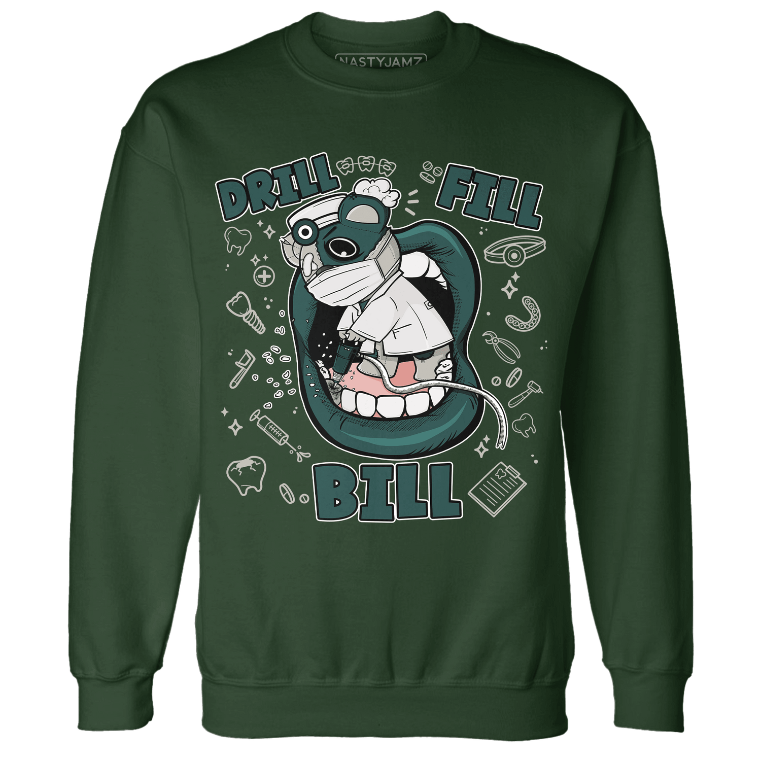 Oxidized Green 4s Sweatshirt Match BER The Dentist - NastyJamz