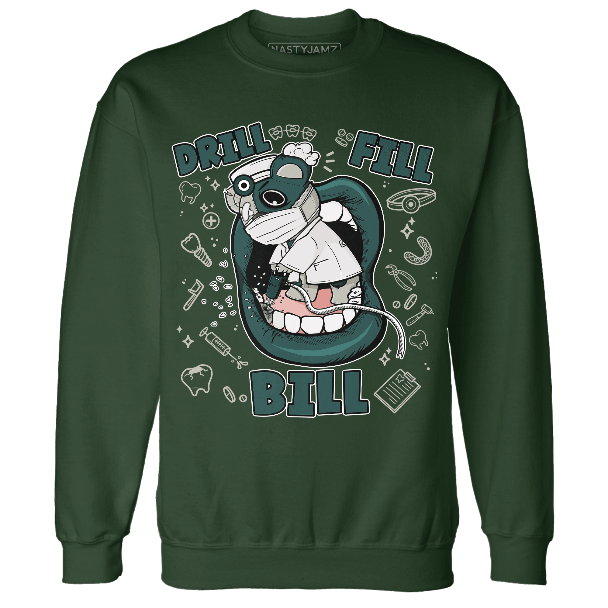 Oxidized Green 4s Sweatshirt Match BER The Dentist - NastyJamz