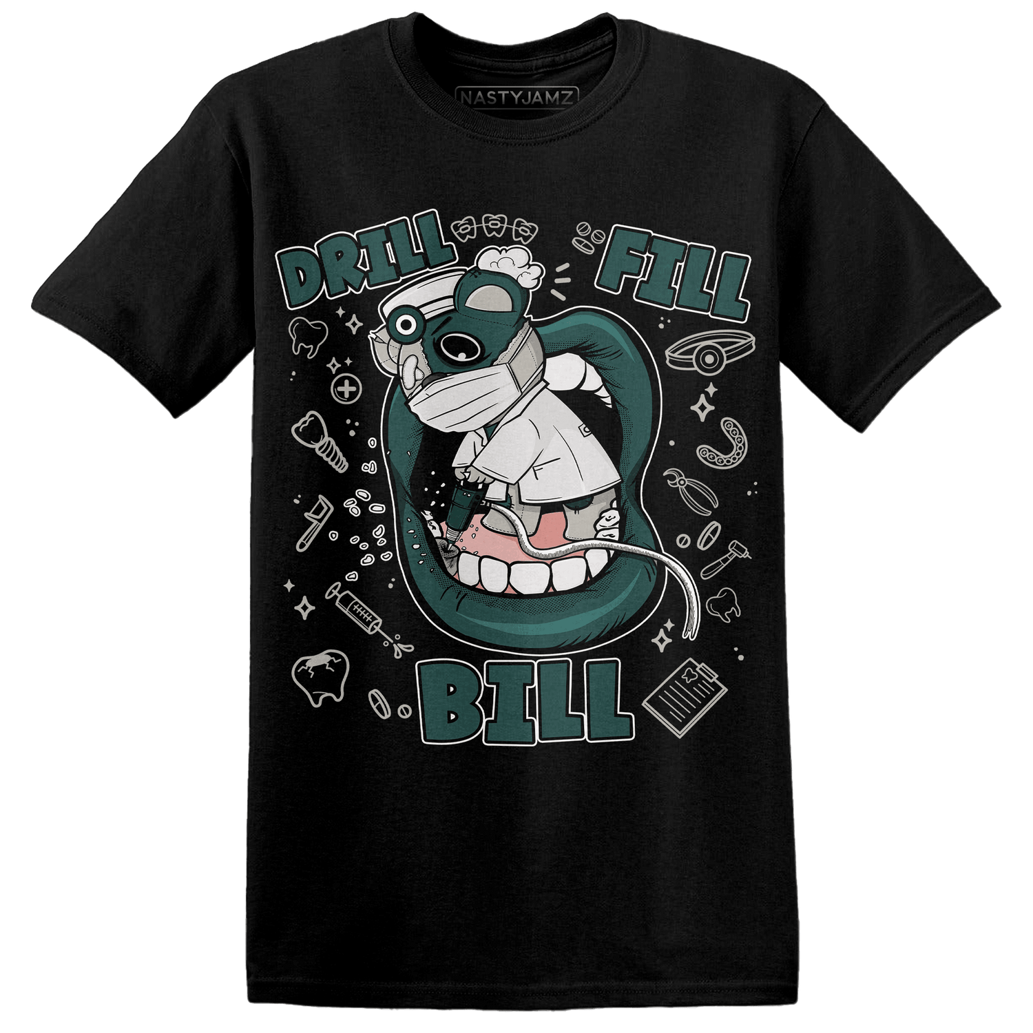 Oxidized Green 4s T Shirt Match BER The Dentist - NastyJamz