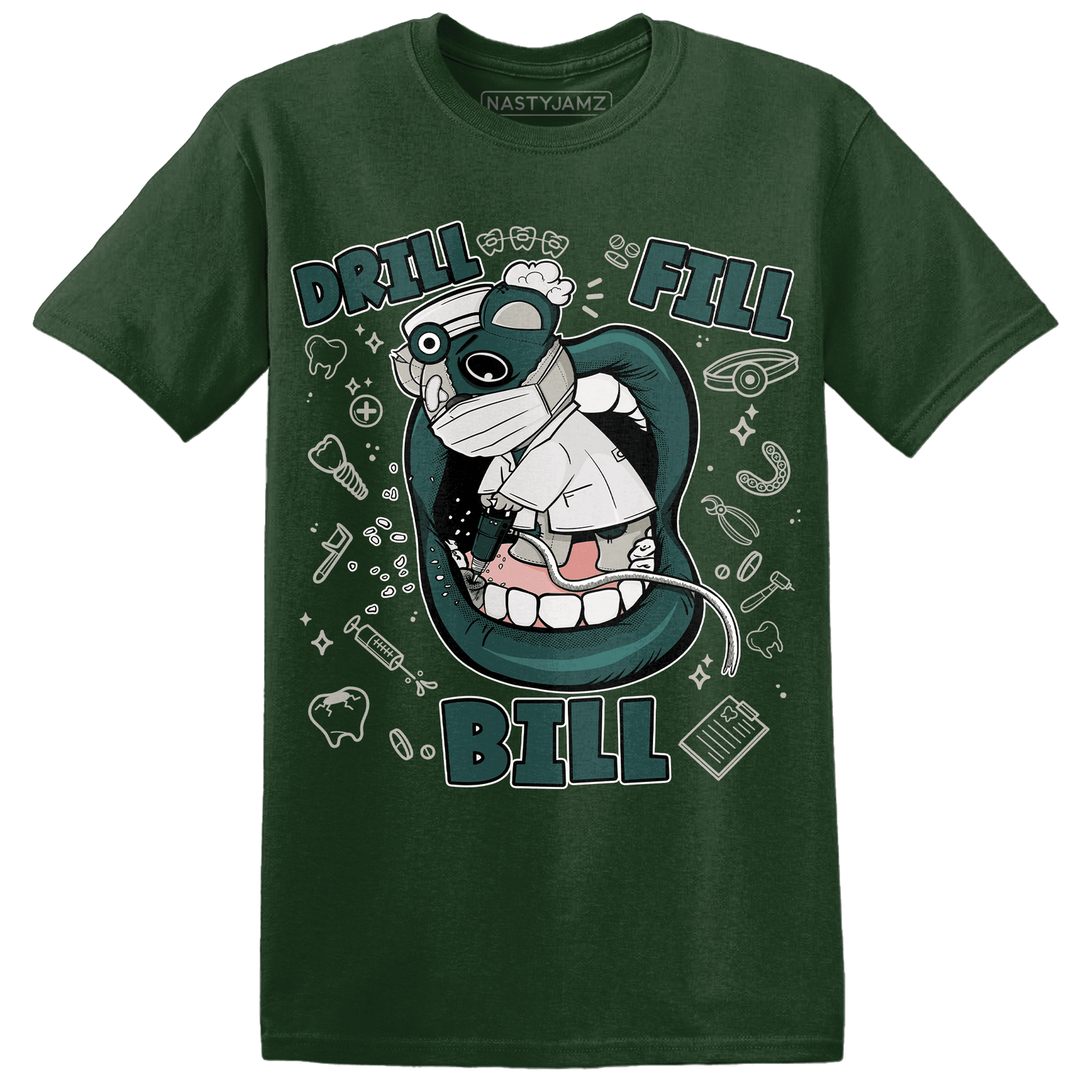 Oxidized Green 4s T Shirt Match BER The Dentist - NastyJamz