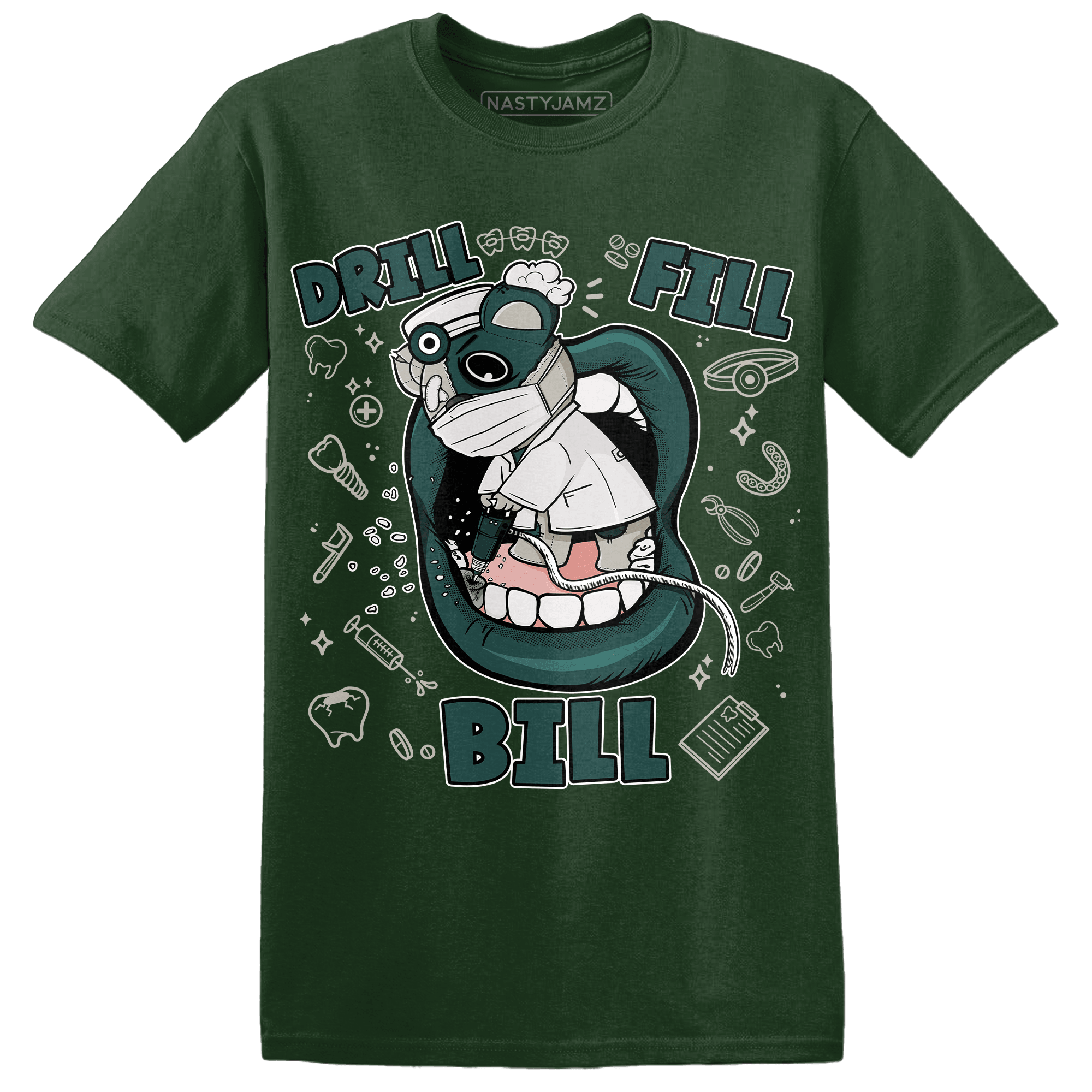 Oxidized Green 4s T Shirt Match BER The Dentist - NastyJamz