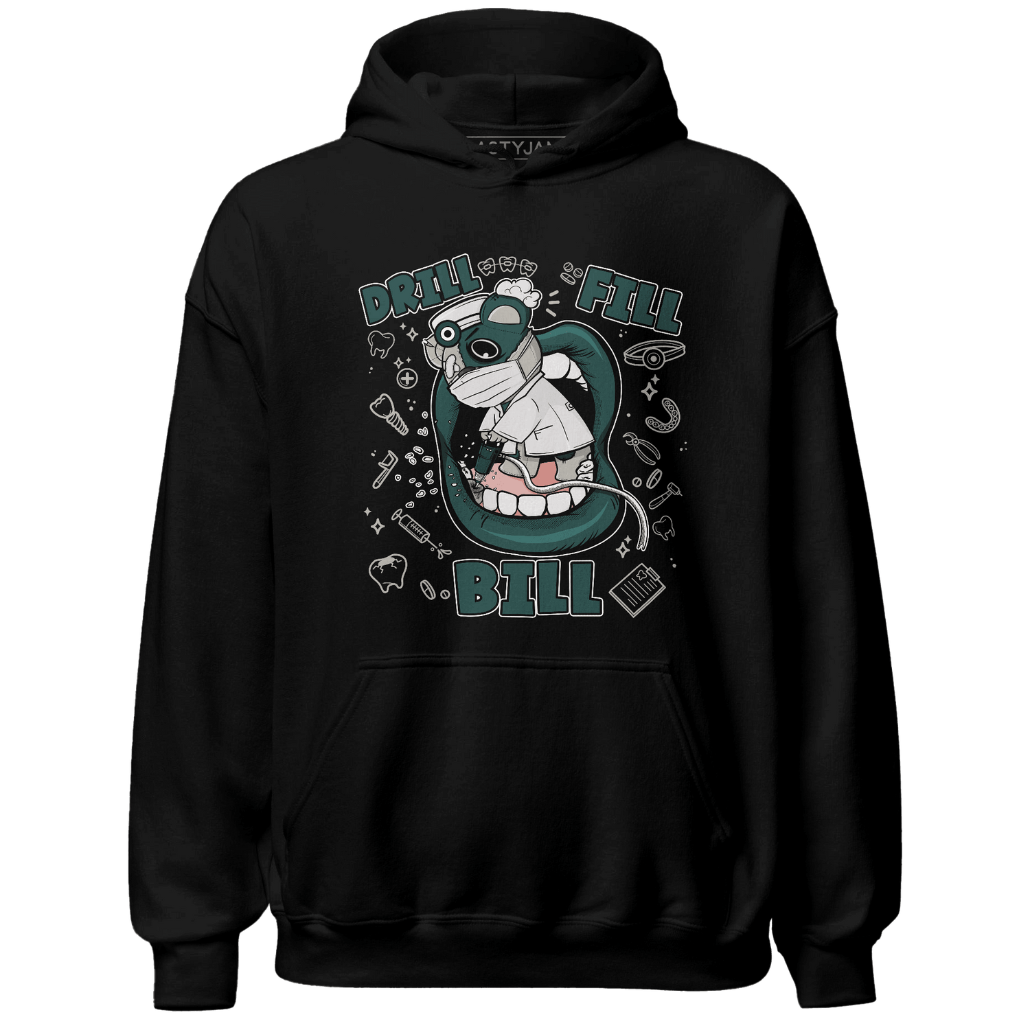 Oxidized Green 4s Hoodie Match BER The Dentist - NastyJamz