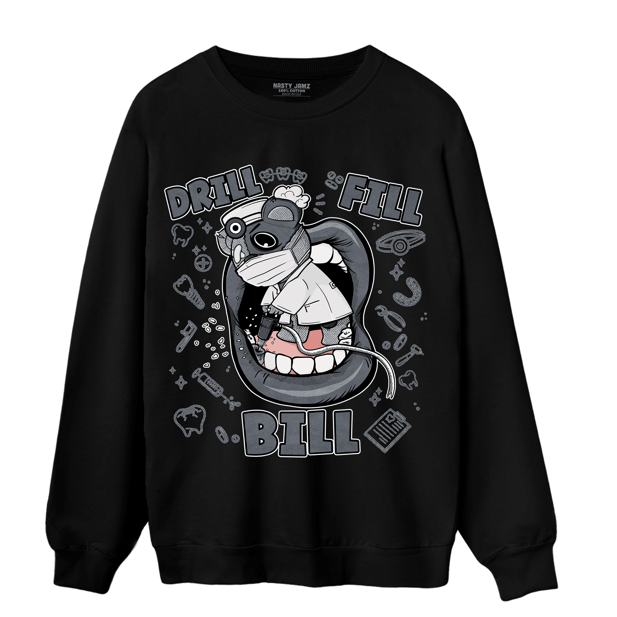 Air Max 90 Iron Grey Sweatshirt Match BER The Dentist - NastyJamz