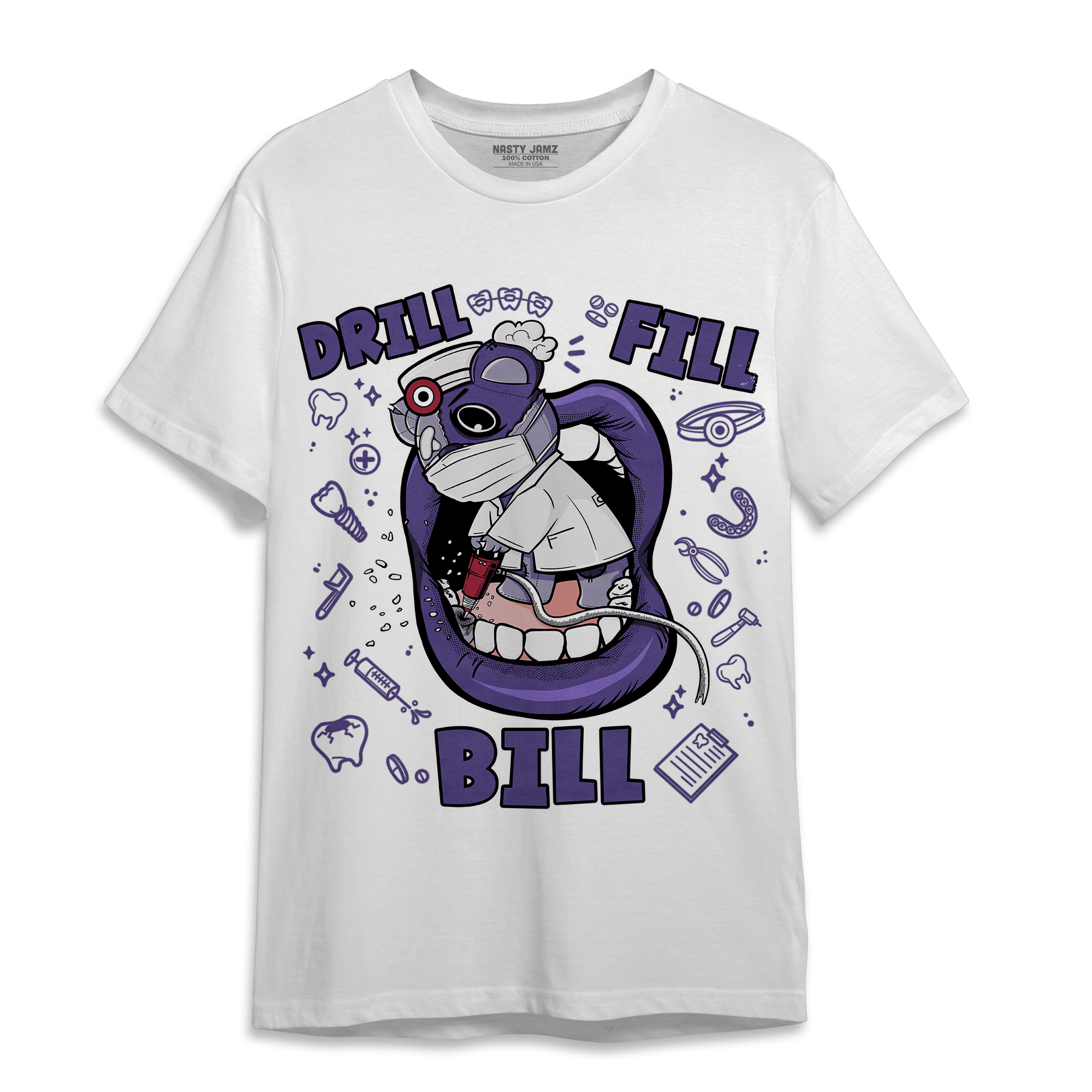 Dunk Low Plum T Shirt Match BER The Dentist - NastyJamz