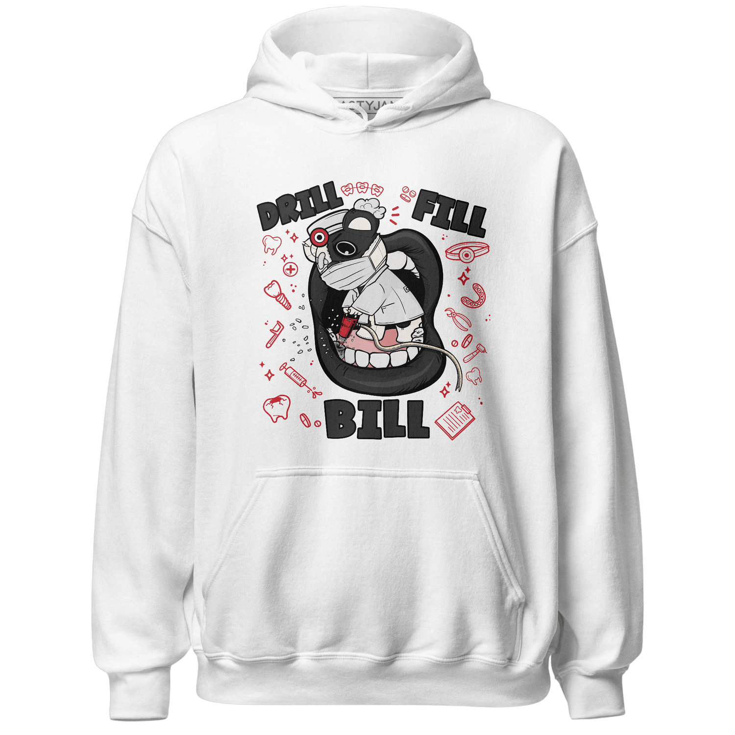Jumman Jack University Red Hoodie Match BER The Dentist - NastyJamz
